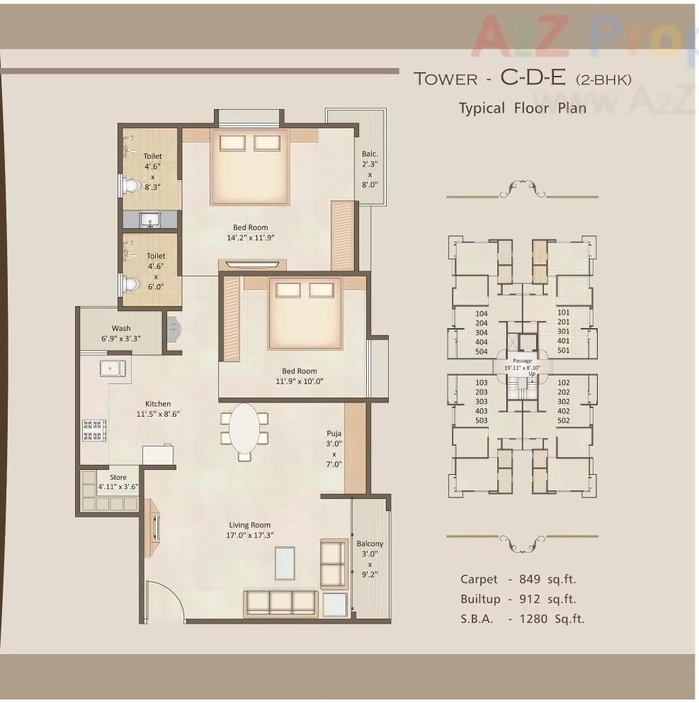 Layout of real estate project Aditya Elanza located at Bhayli, Vadodara, Gujarat