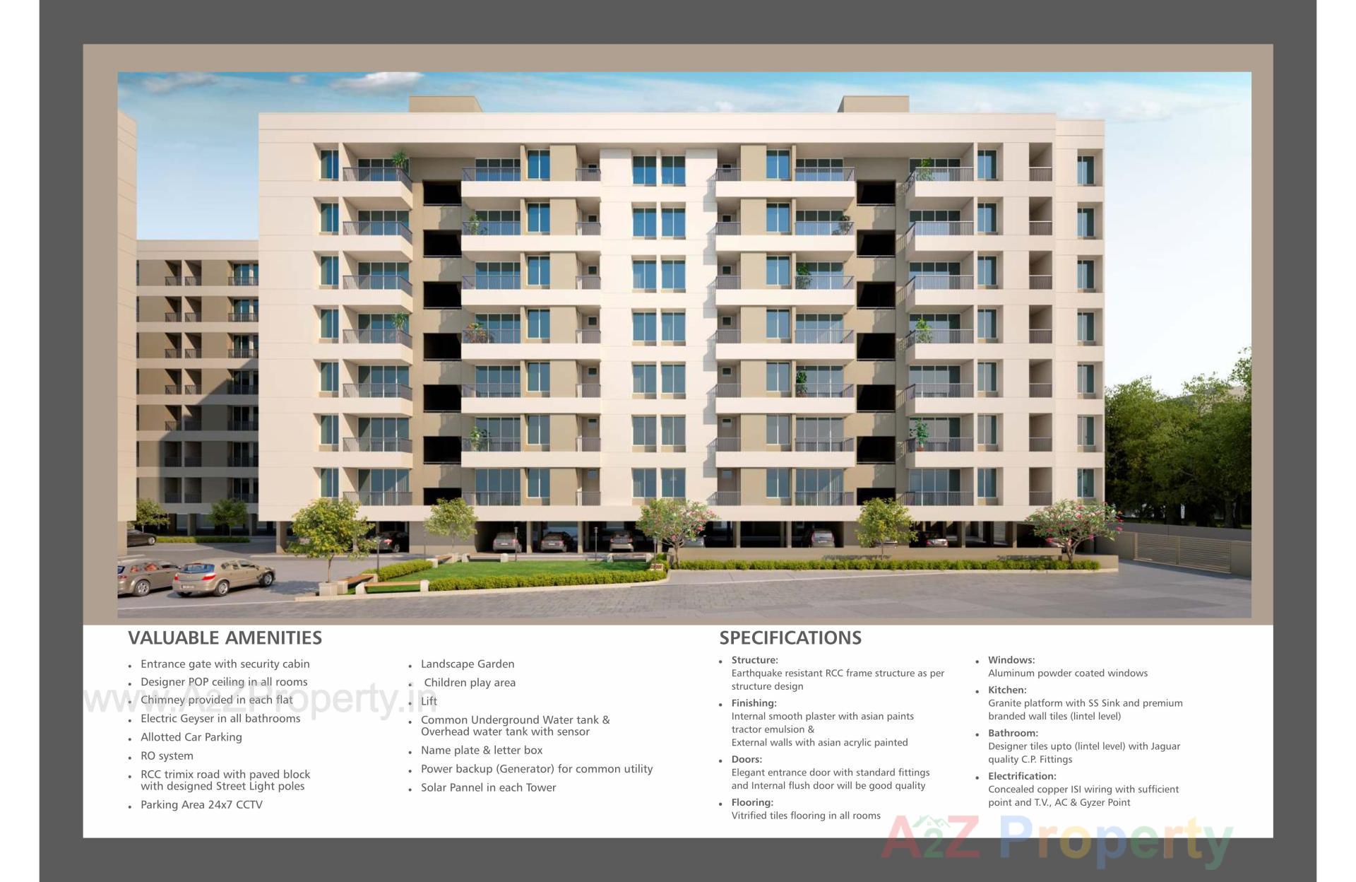 3D Elevation of real estate project Aditya Landmark located at Bhayli, Vadodara, Gujarat