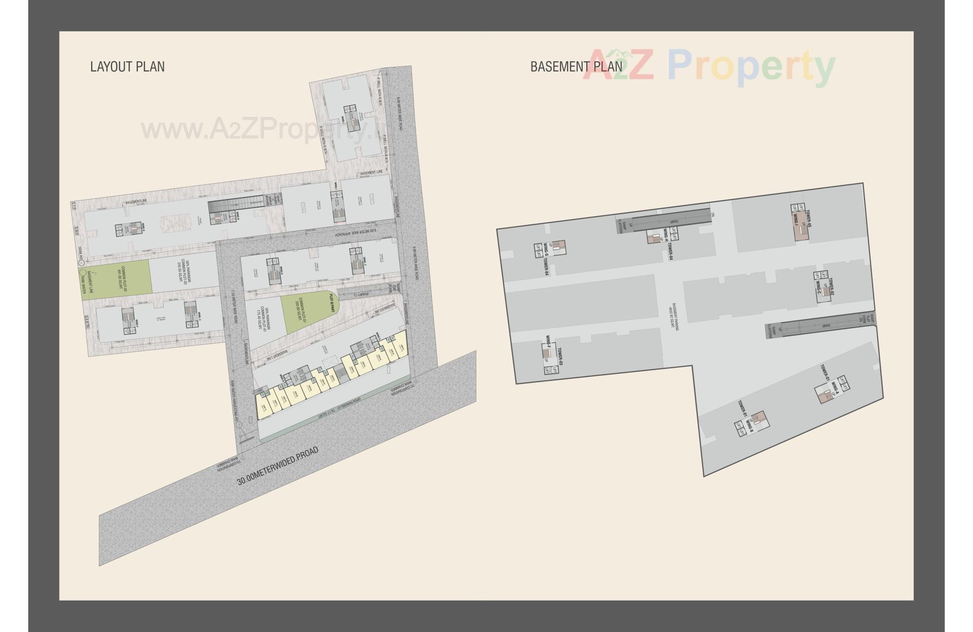 Layout of real estate project Aditya Landmark located at Bhayli, Vadodara, Gujarat
