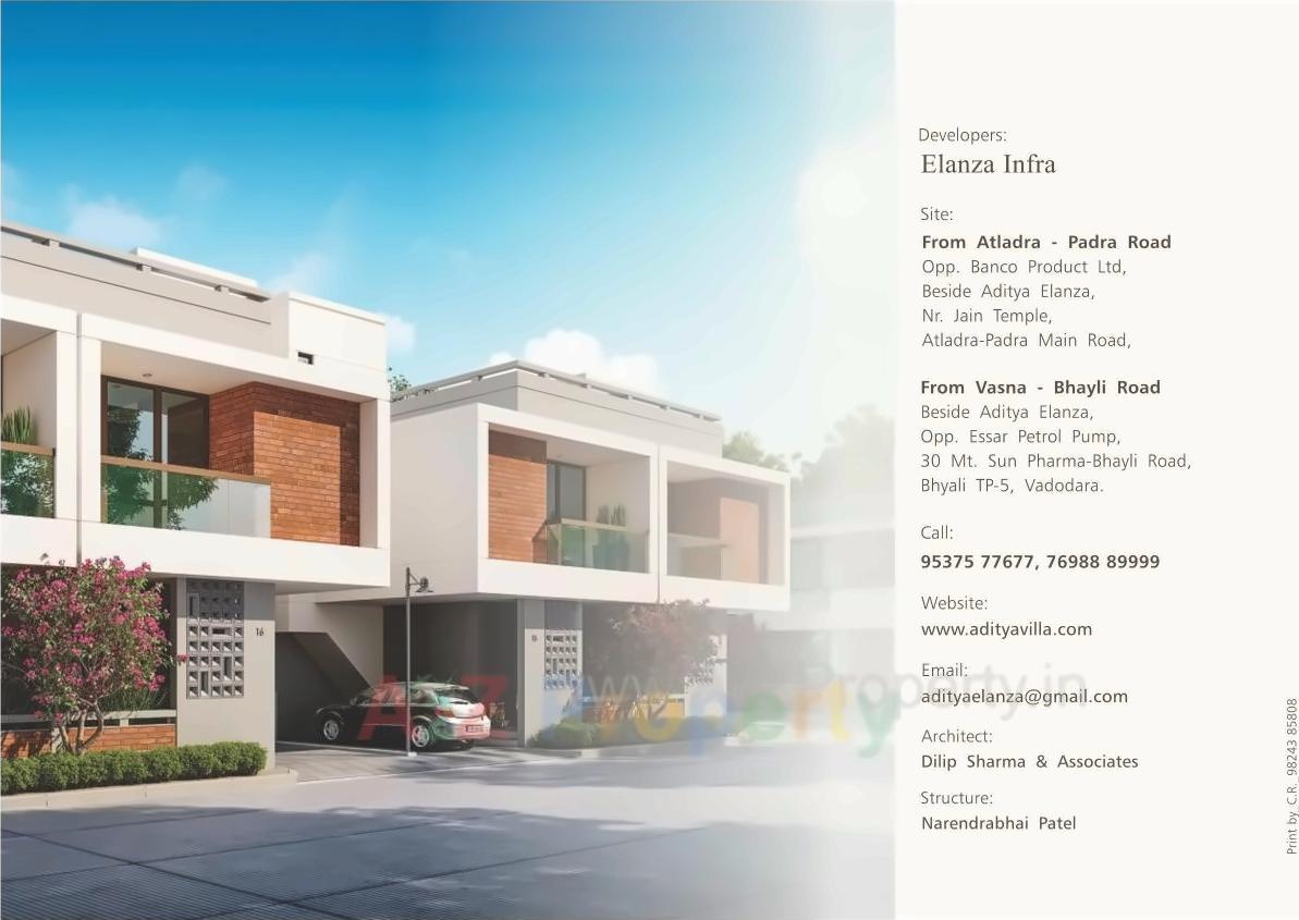 3D Elevation of real estate project Aditya Marvel located at Bhayli, Vadodara, Gujarat