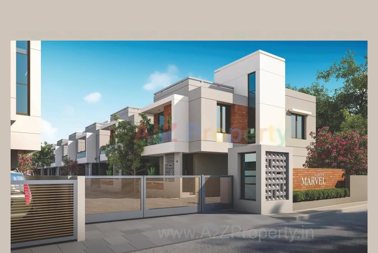 3D Elevation of real estate project Aditya Marvel located at Bhayli, Vadodara, Gujarat