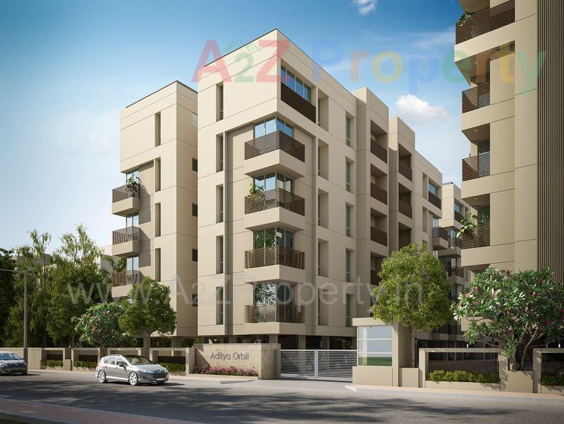 3D Elevation of real estate project Aditya Orbit located at Kapurai, Vadodara, Gujarat