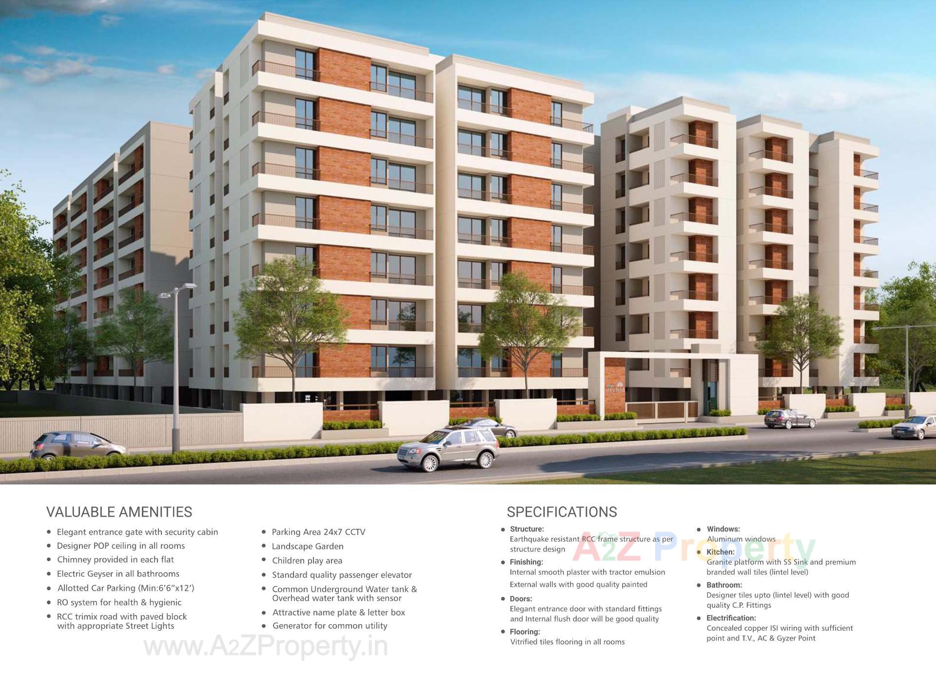 3D Elevation of real estate project Aditya Orchid located at Bhayali, Vadodara, Gujarat