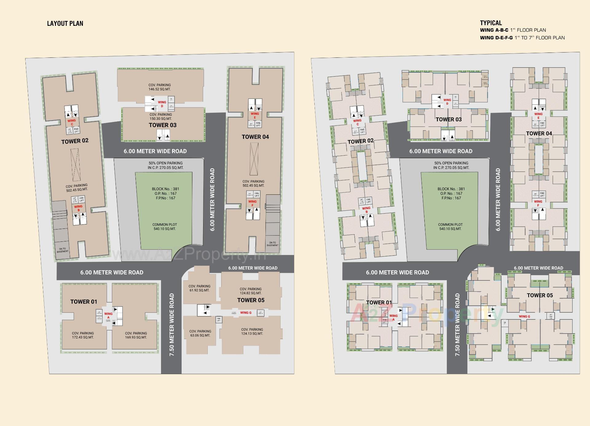 Layout of real estate project Aditya Orchid located at Bhayali, Vadodara, Gujarat