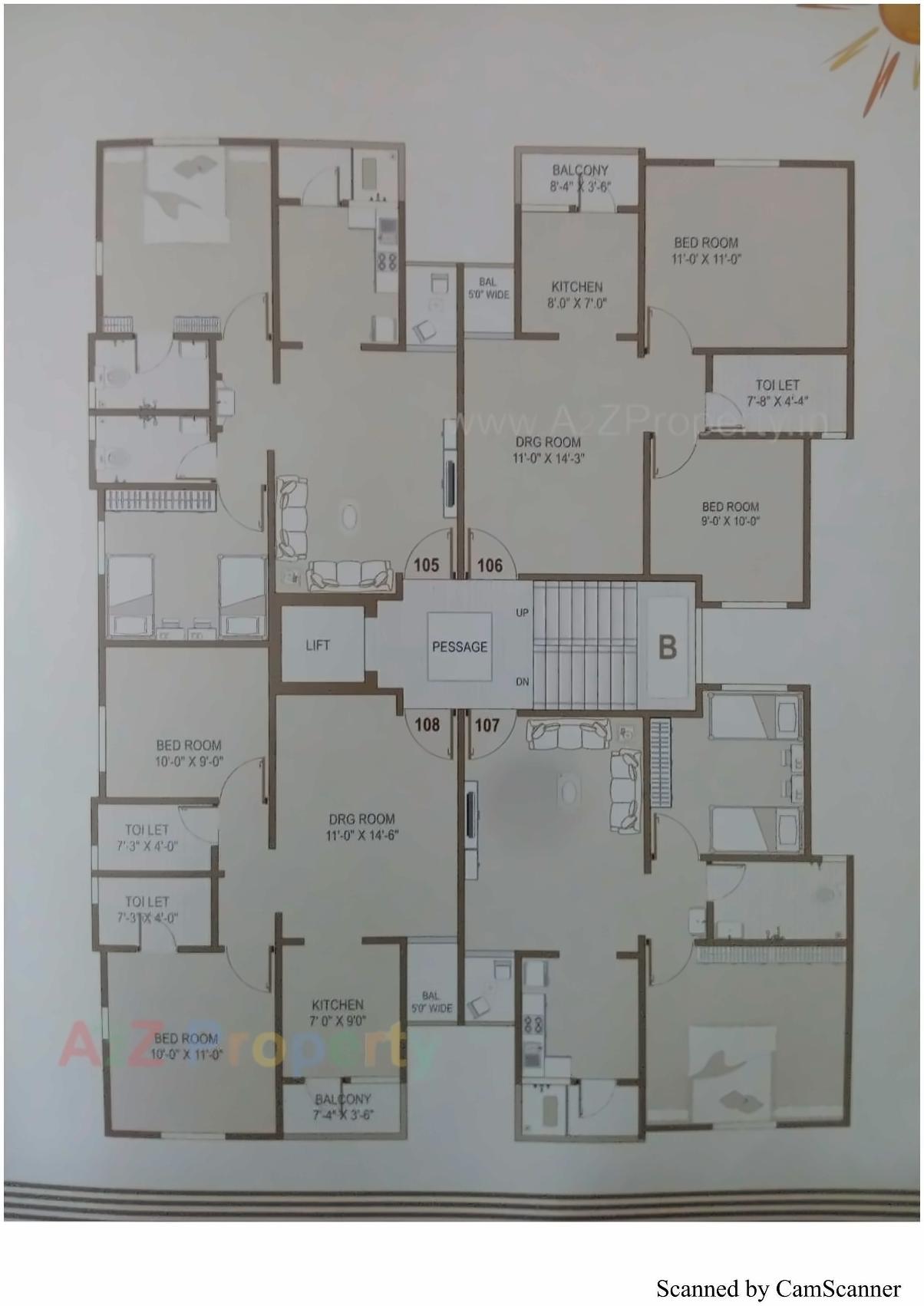 Layout of real estate project Aditya Residency located at Vadsar, Vadodara, Gujarat