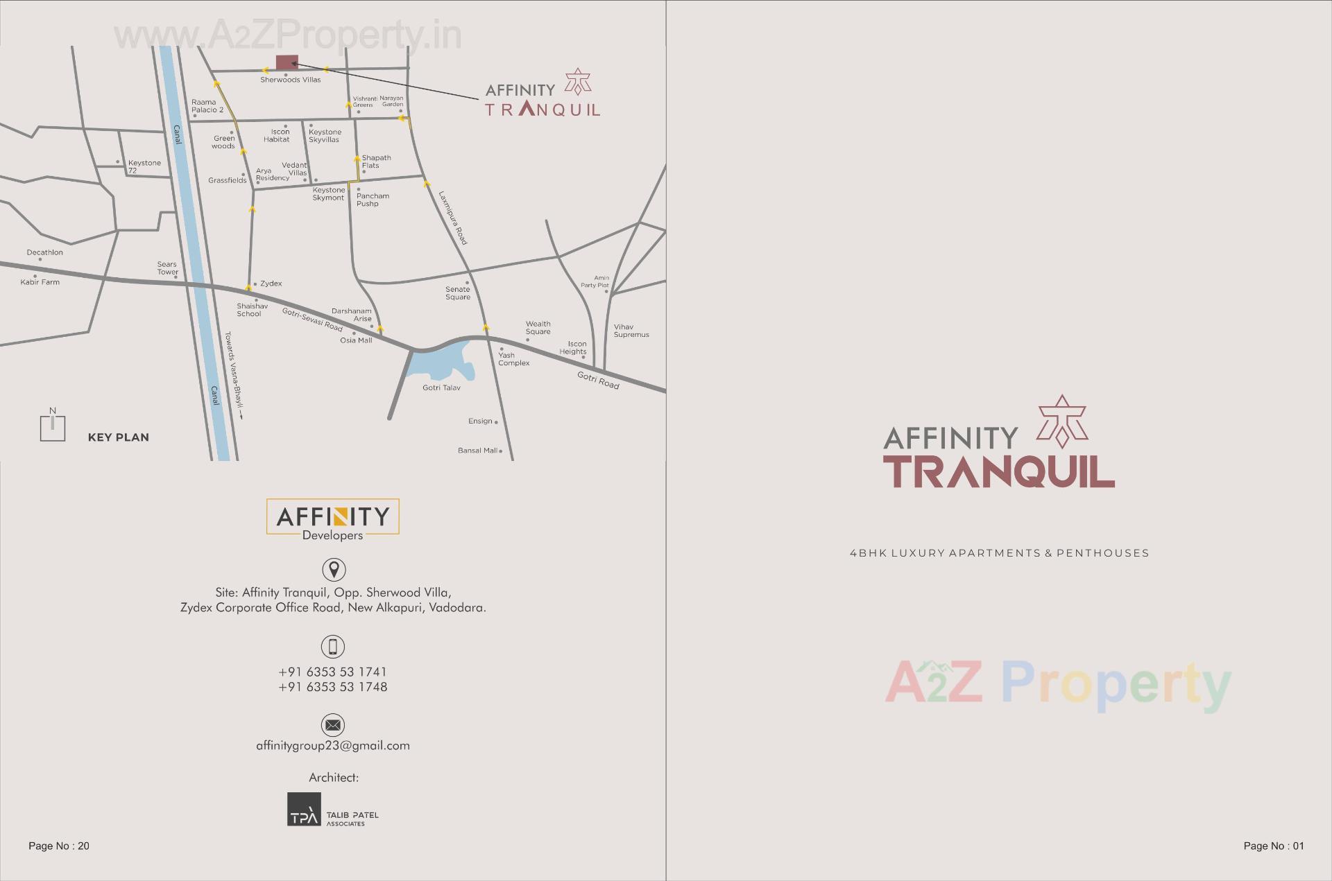  of real estate project Affinity Tranquil located at Gotri, Vadodara, Gujarat