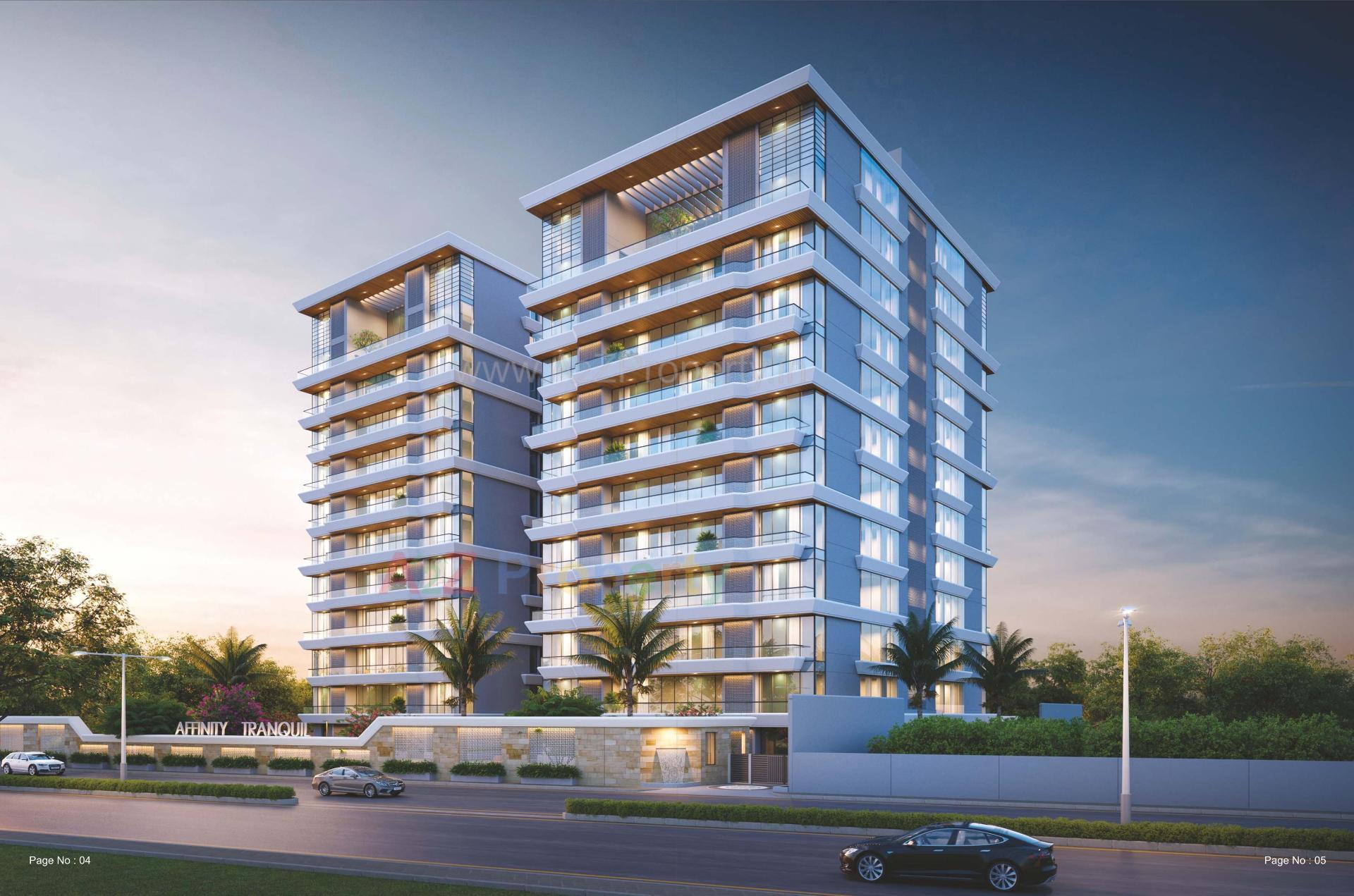 3D Elevation of real estate project Affinity Tranquil located at Gotri, Vadodara, Gujarat