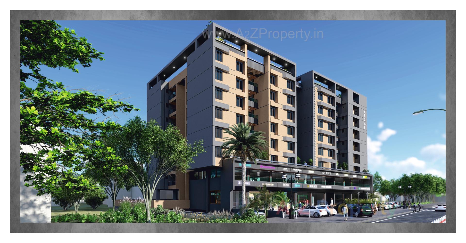 3D Elevation of real estate project Afzal Enclave located at Tandalja, Vadodara, Gujarat