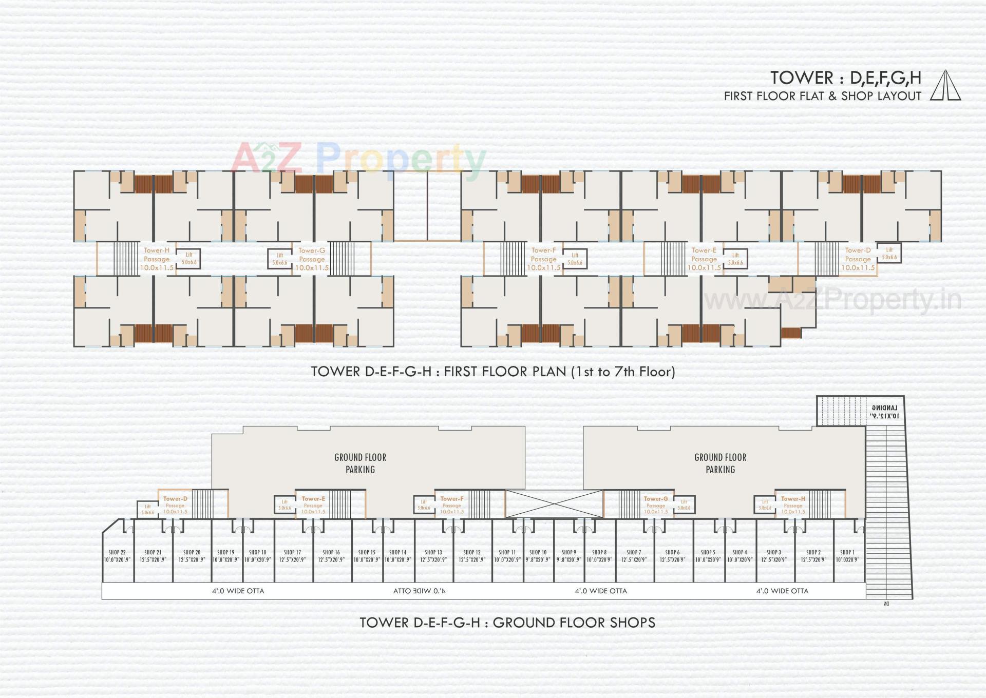 Layout of real estate project Aisha Park located at Gorwa, Vadodara, Gujarat