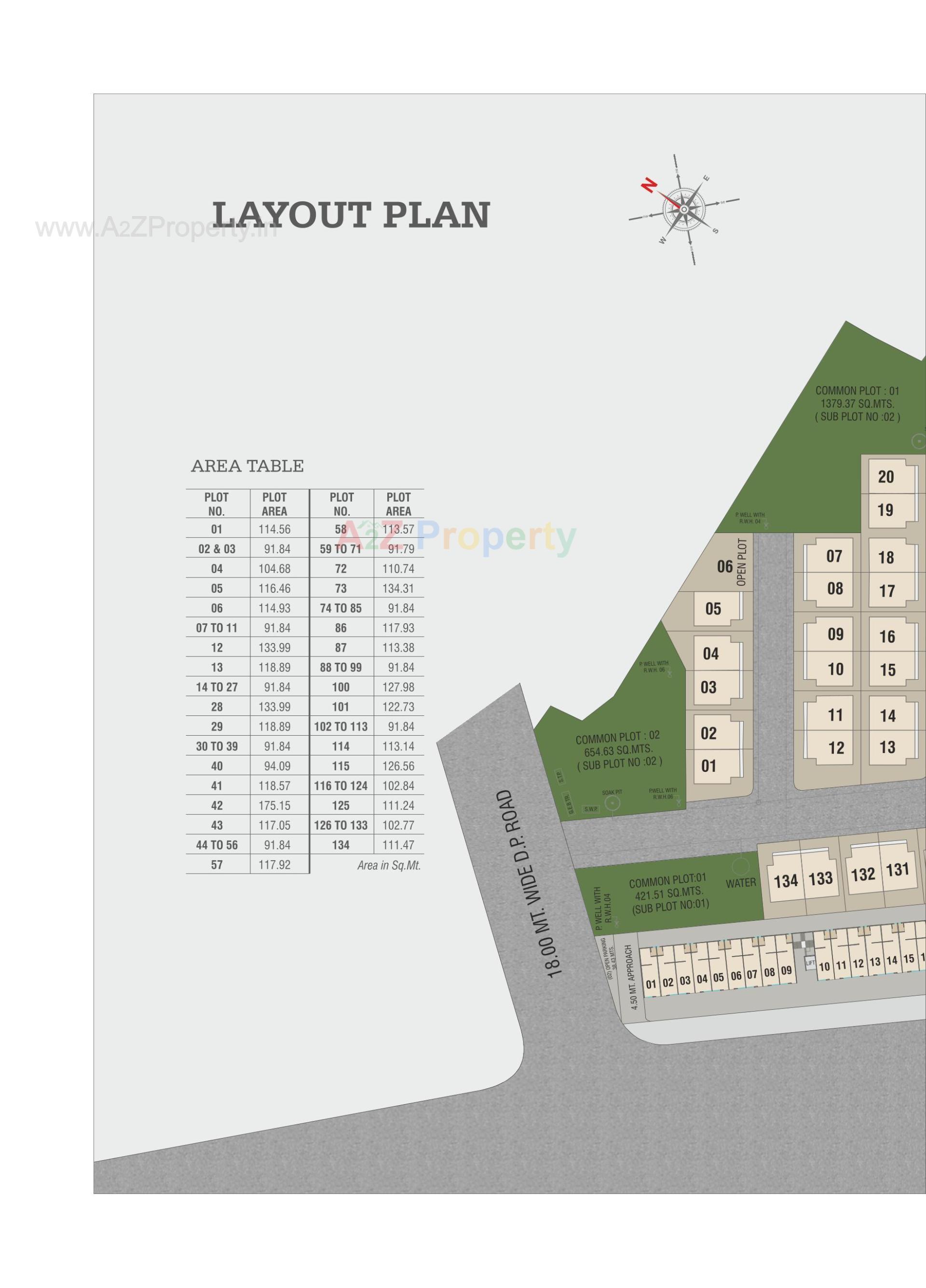 Layout of real estate project Akshar Aangan located at Kelanpur, Vadodara, Gujarat