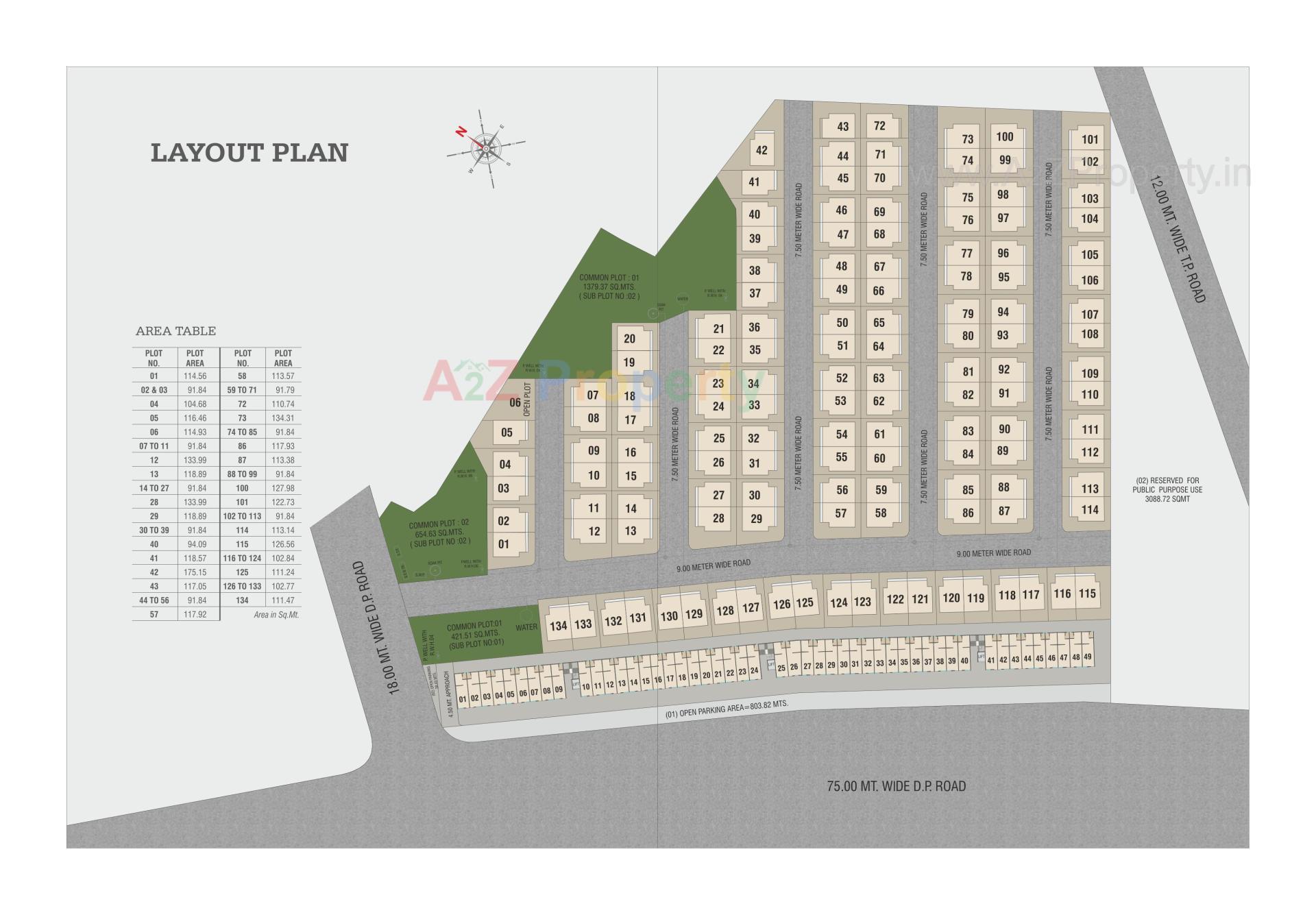 Layout of real estate project Akshar Aangan located at Kelanpur, Vadodara, Gujarat