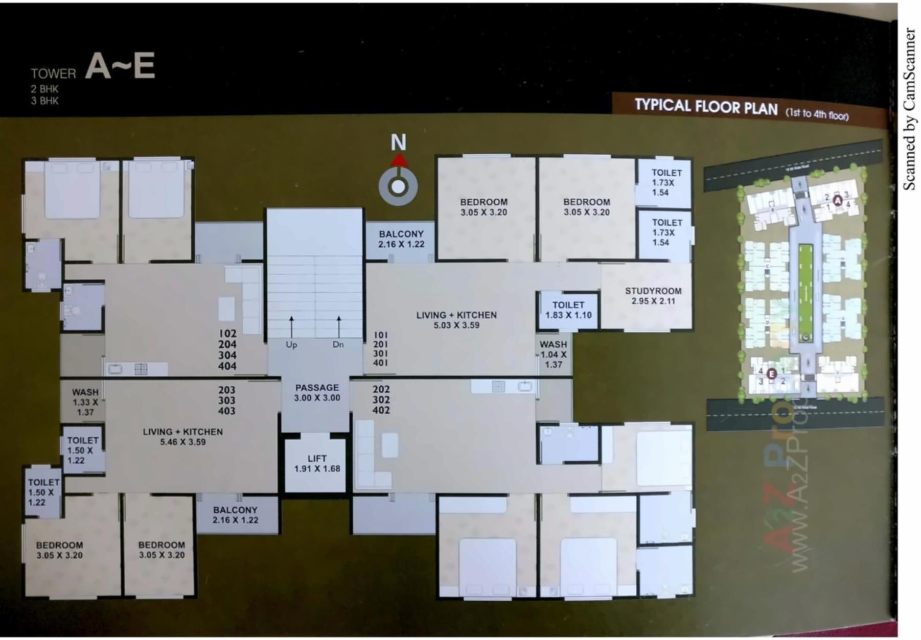 Layout of real estate project Akshar Aarya located at Tandalaja, Vadodara, Gujarat