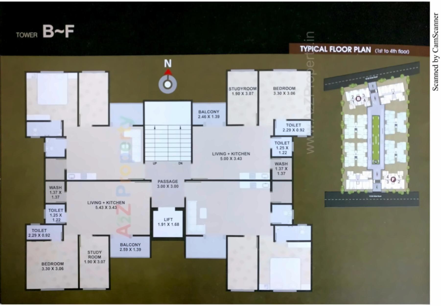 Layout of real estate project Akshar Aarya located at Tandalaja, Vadodara, Gujarat