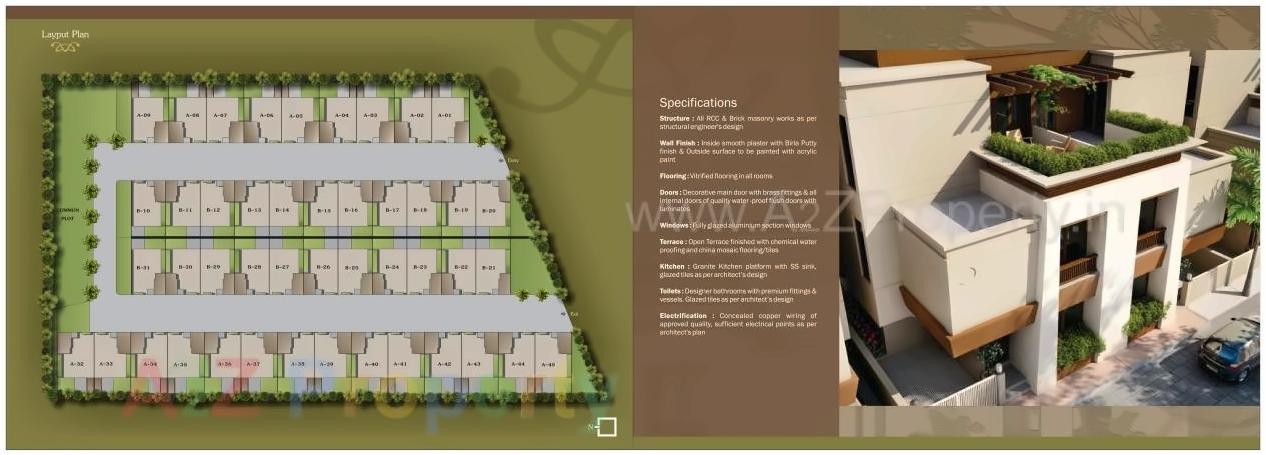 Layout of real estate project Akshar Darshan located at Atladara, Vadodara, Gujarat