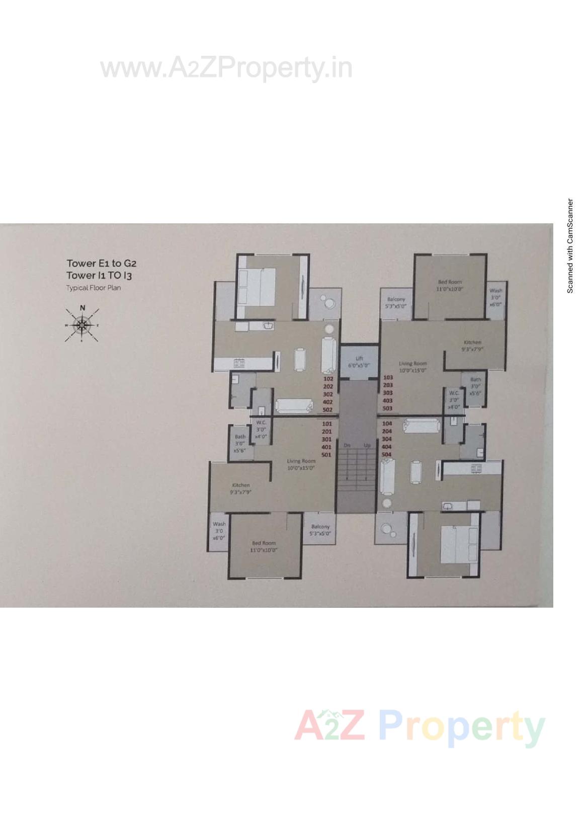 Layout of real estate project Akshar Heights Ii located at Padra, Vadodara, Gujarat
