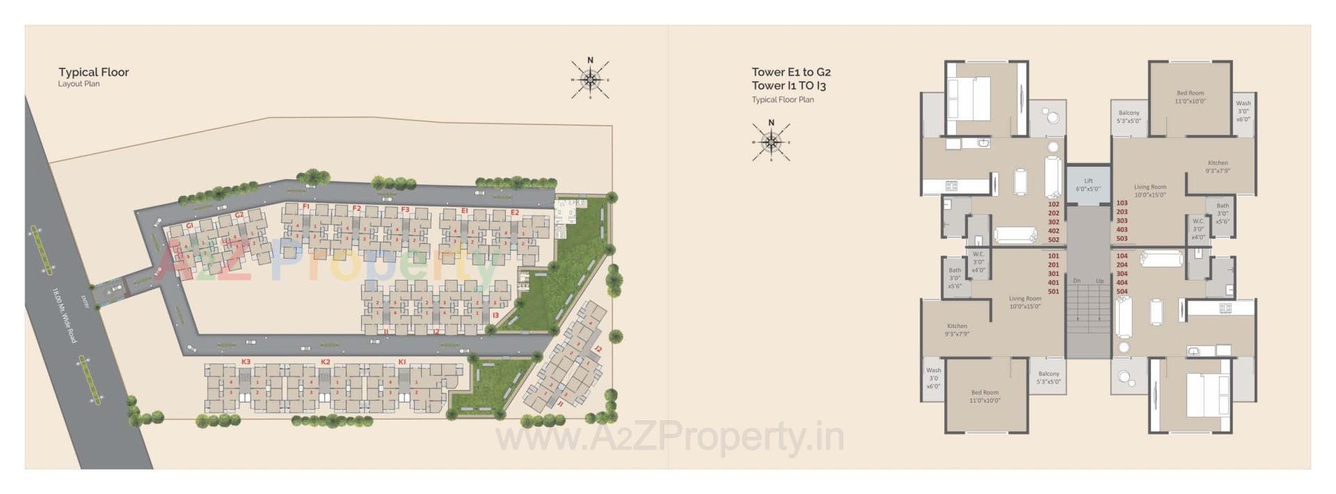 Layout of real estate project Akshar Heights Ii located at Padra, Vadodara, Gujarat