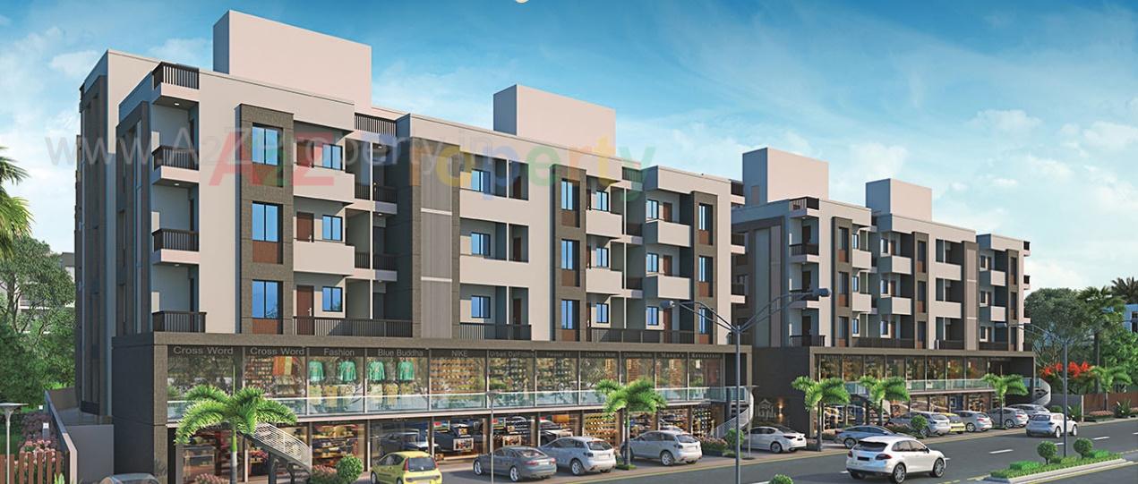3D Elevation of real estate project Akshar Heights located at Padra, Vadodara, Gujarat
