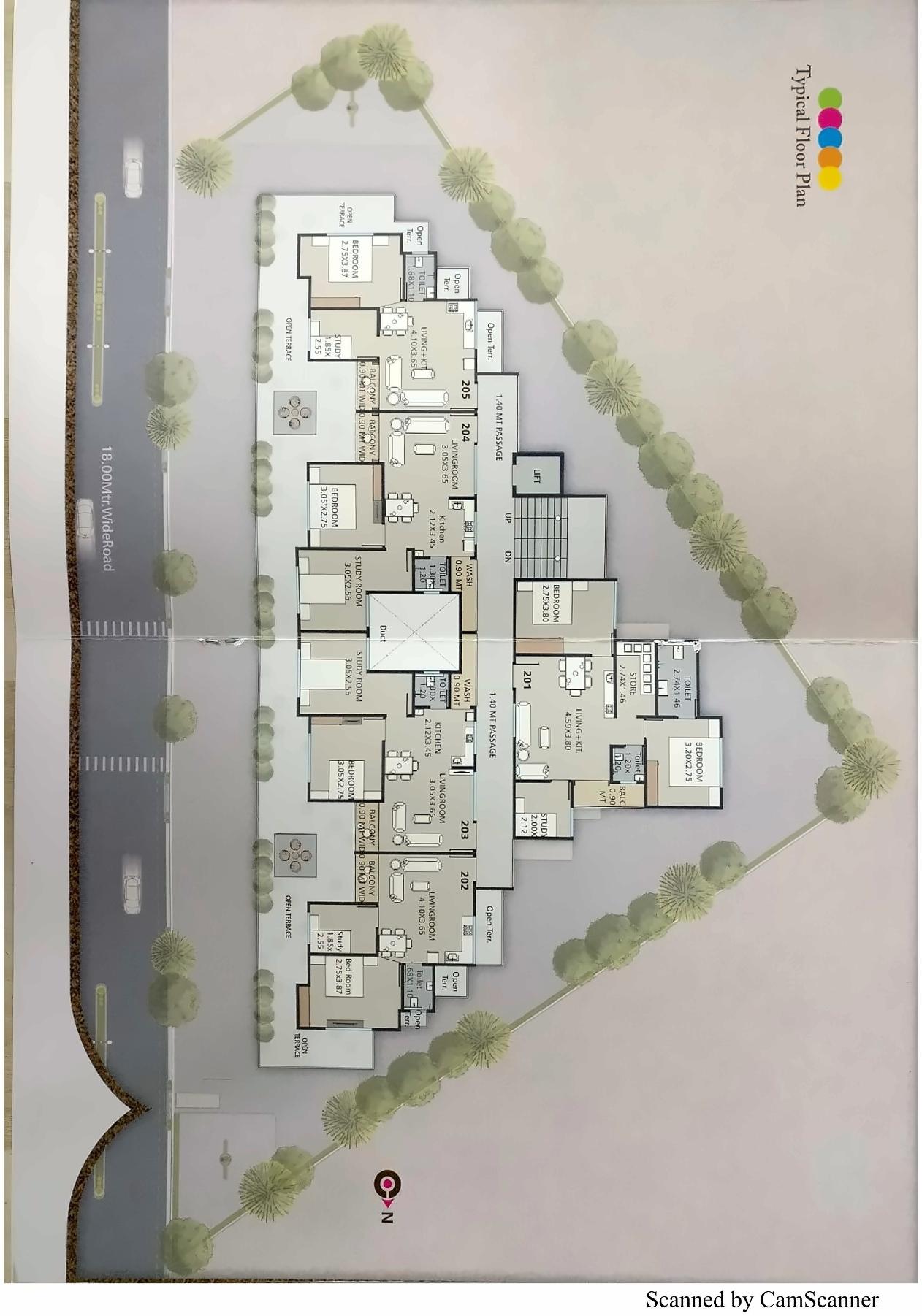 Layout of real estate project Akshar Plaza located at Atladara, Vadodara, Gujarat