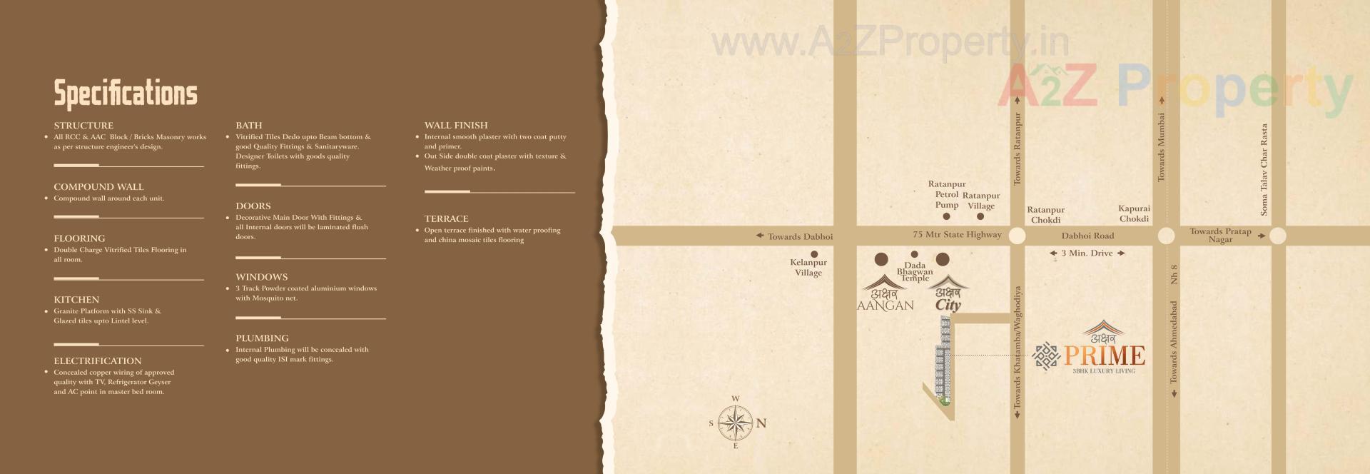  of real estate project Akshar Prime located at Kelanpur, Vadodara, Gujarat