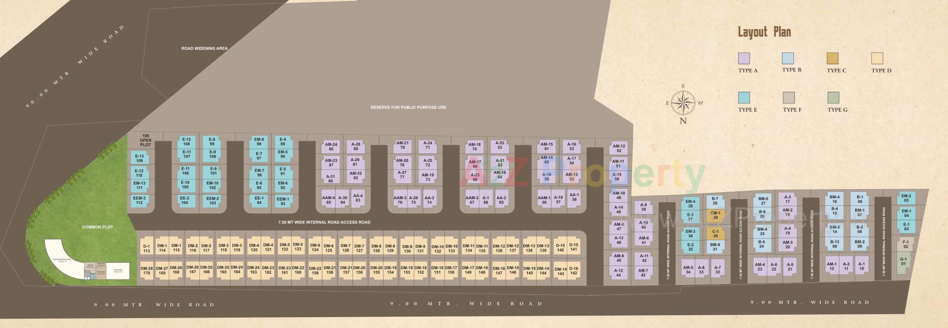 Layout of real estate project Akshar Prime located at Kelanpur, Vadodara, Gujarat