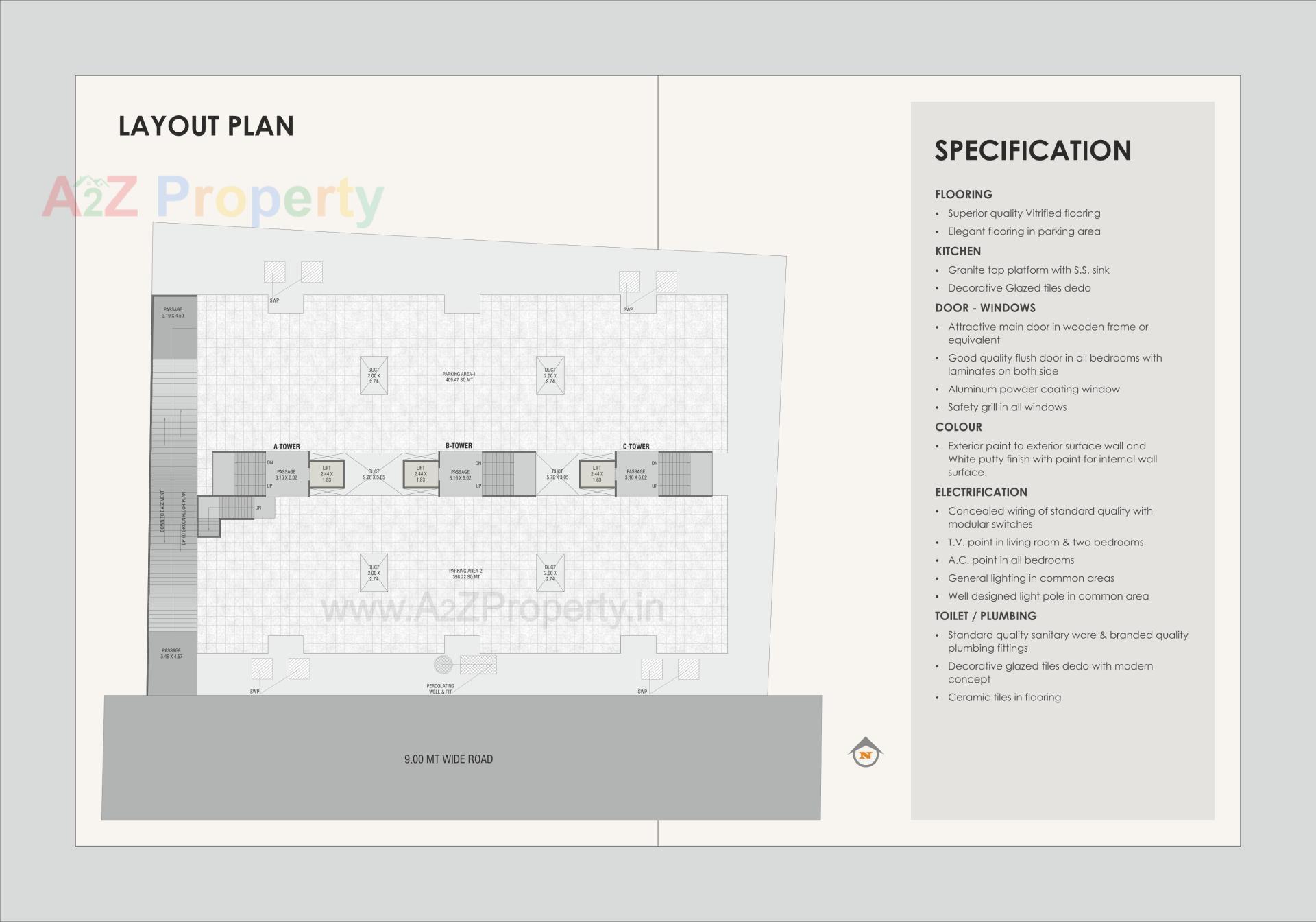 Layout of real estate project Akshar Priva located at Harni, Vadodara, Gujarat