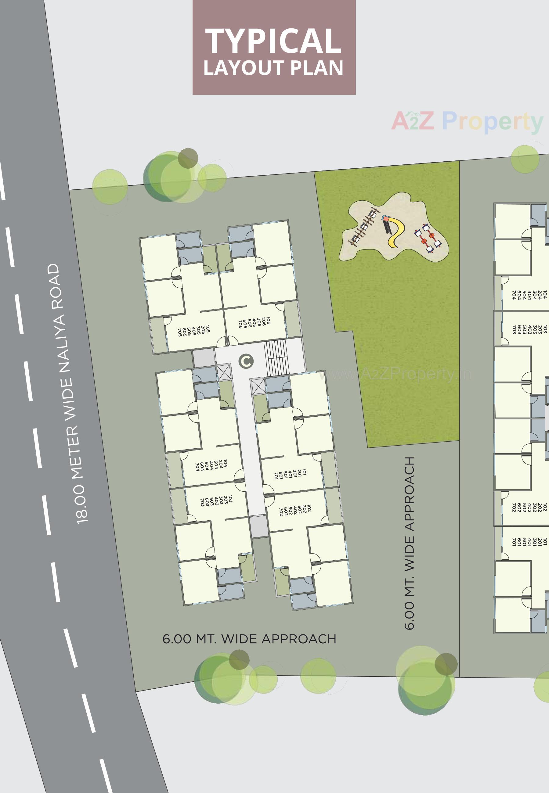 Layout of real estate project Akshar Sky View located at Kalali, Vadodara, Gujarat