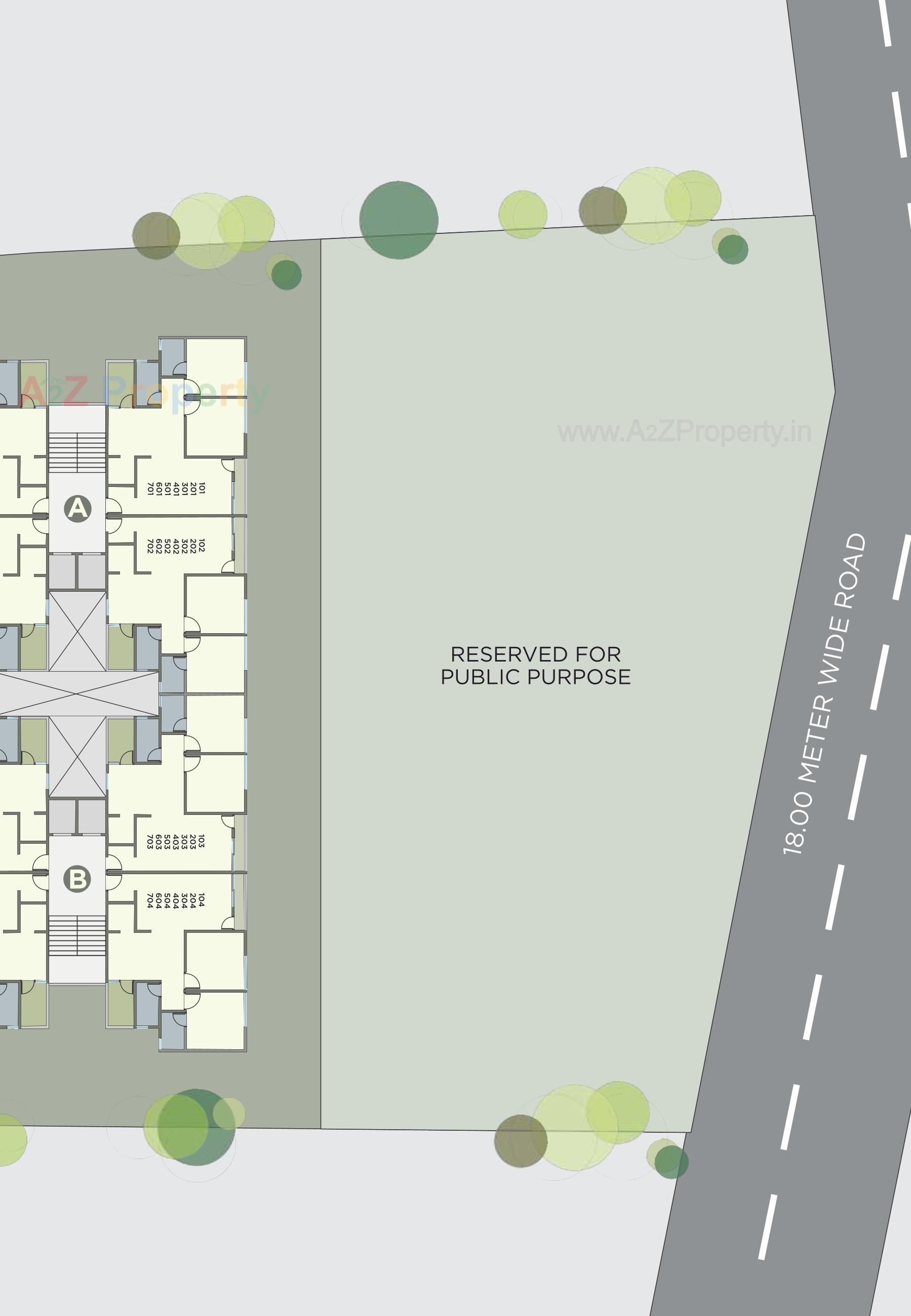 Layout of real estate project Akshar Sky View located at Kalali, Vadodara, Gujarat