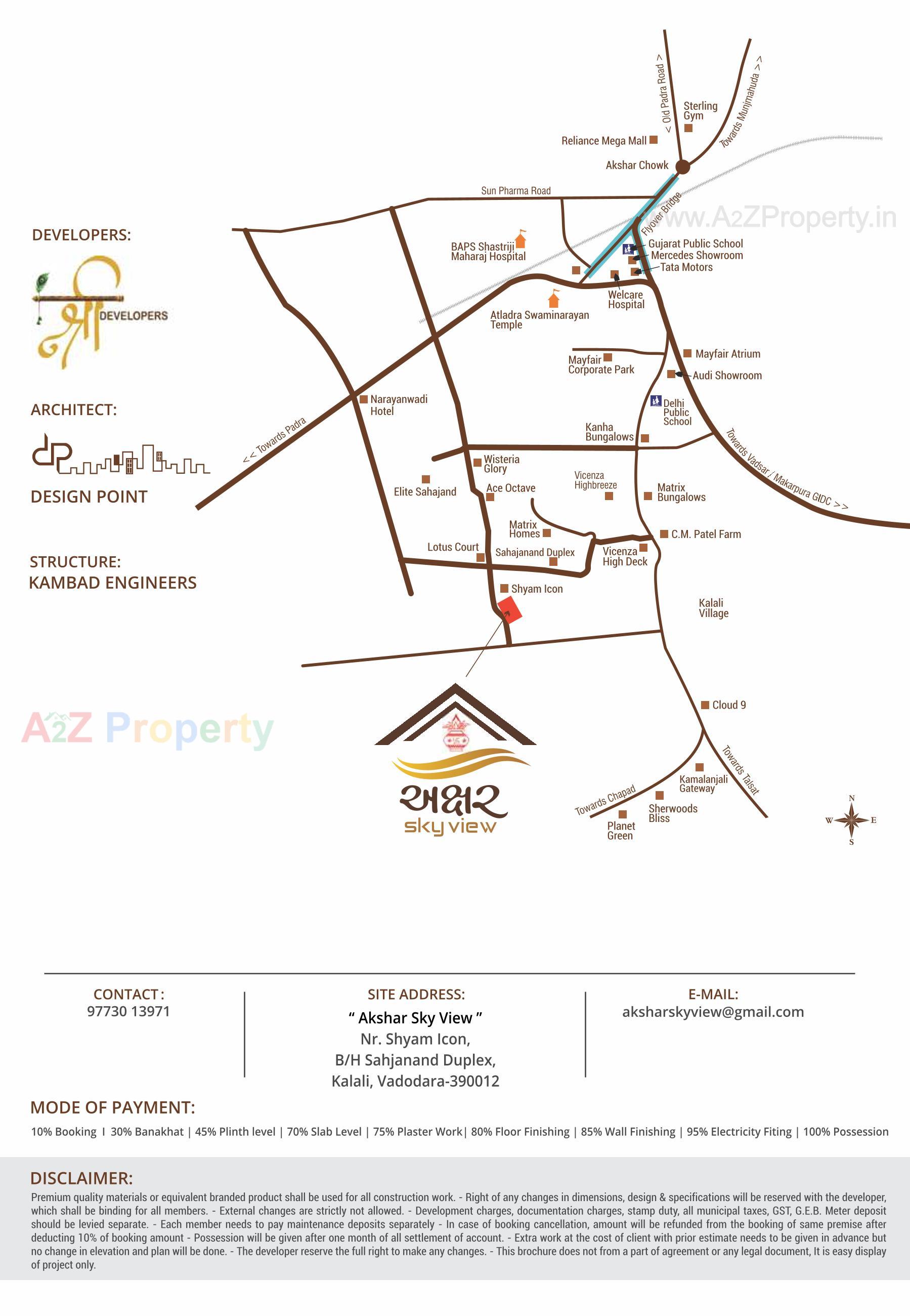  of real estate project Akshar Sky View located at Kalali, Vadodara, Gujarat