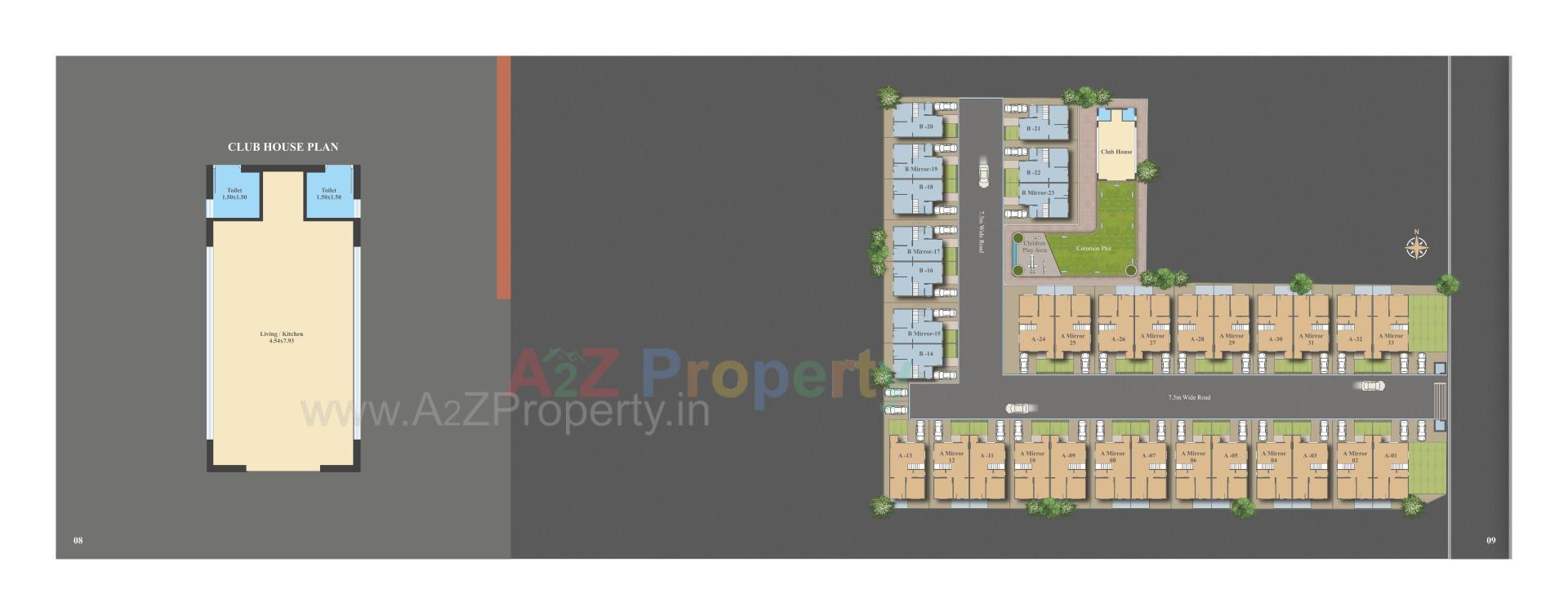 Layout of real estate project Akshar Vihar Ii located at Tarsali, Vadodara, Gujarat