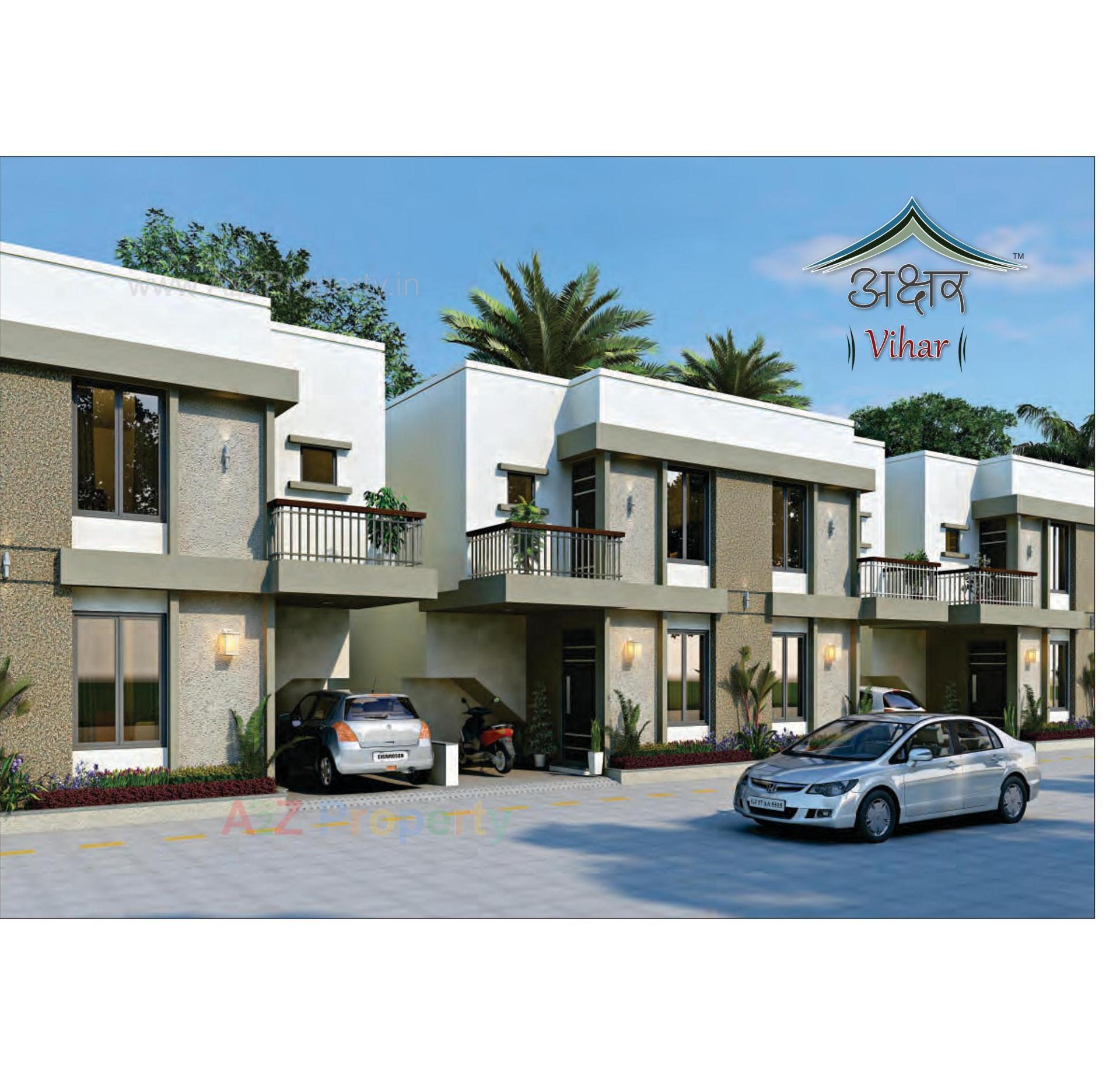 3D Elevation of real estate project Akshar Vihar located at Tarsali, Vadodara, Gujarat