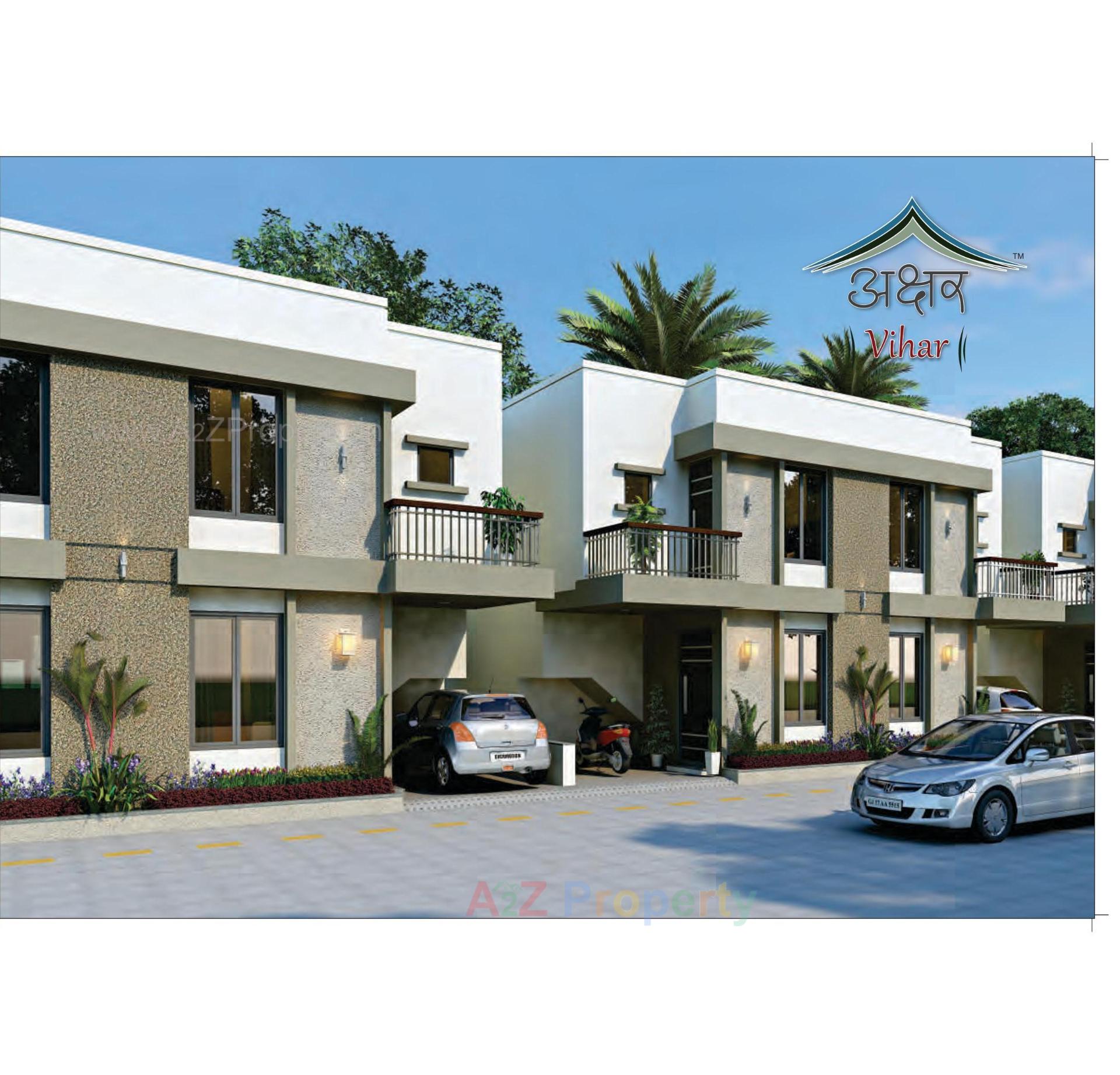 3D Elevation of real estate project Akshar Vihar located at Tarsali, Vadodara, Gujarat