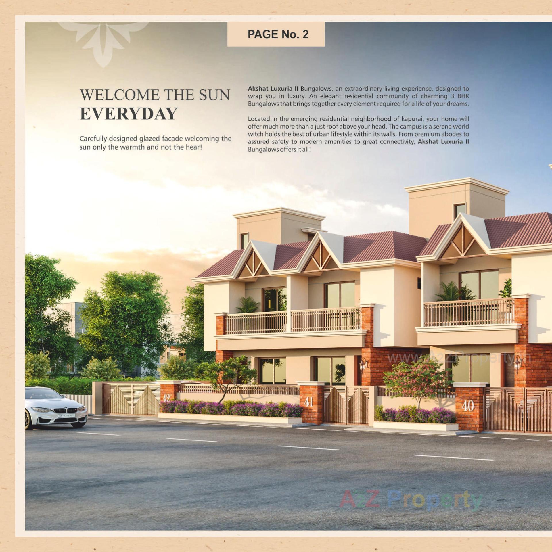 3D Elevation of real estate project Akshat Luxuria Ii located at Kapurai, Vadodara, Gujarat