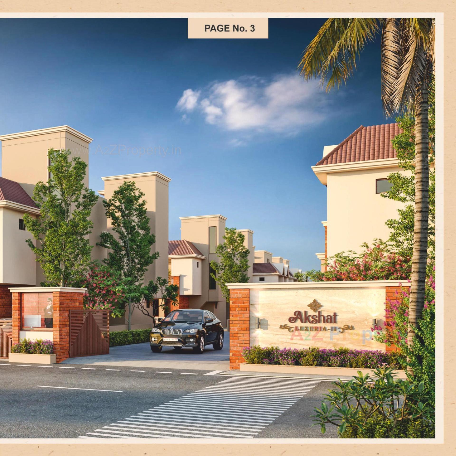 3D Elevation of real estate project Akshat Luxuria Ii located at Kapurai, Vadodara, Gujarat