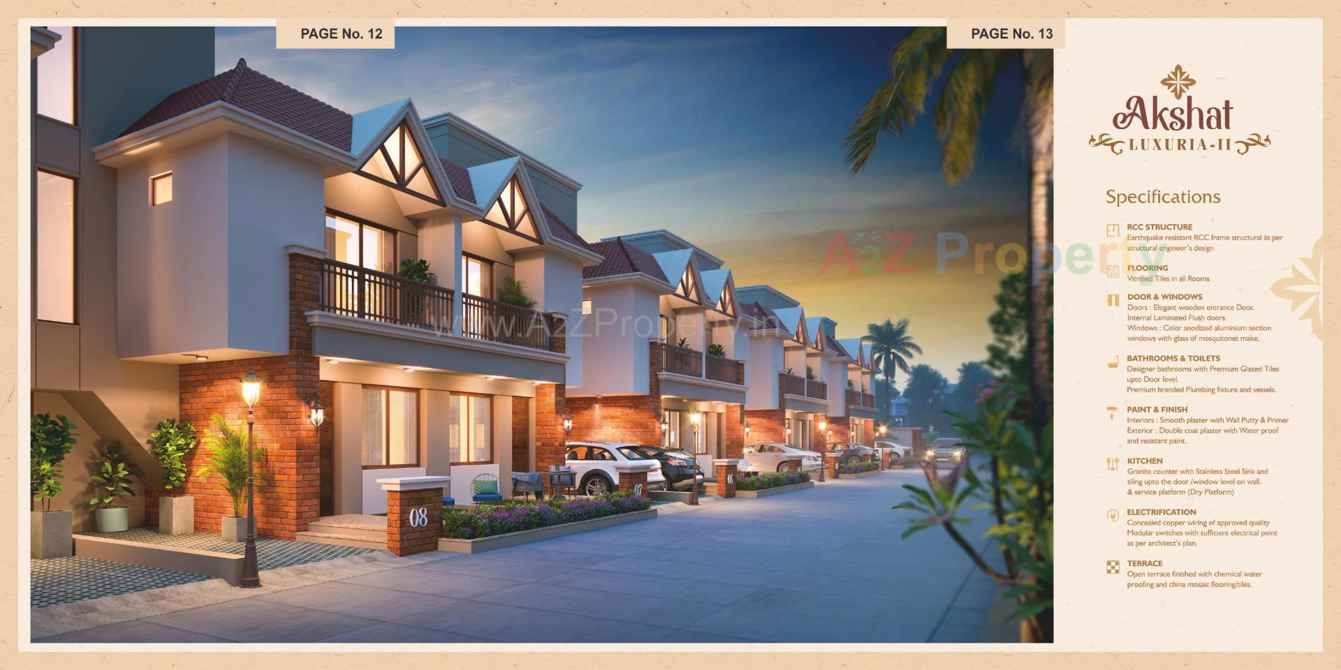 3D Elevation of real estate project Akshat Luxuria Ii located at Kapurai, Vadodara, Gujarat