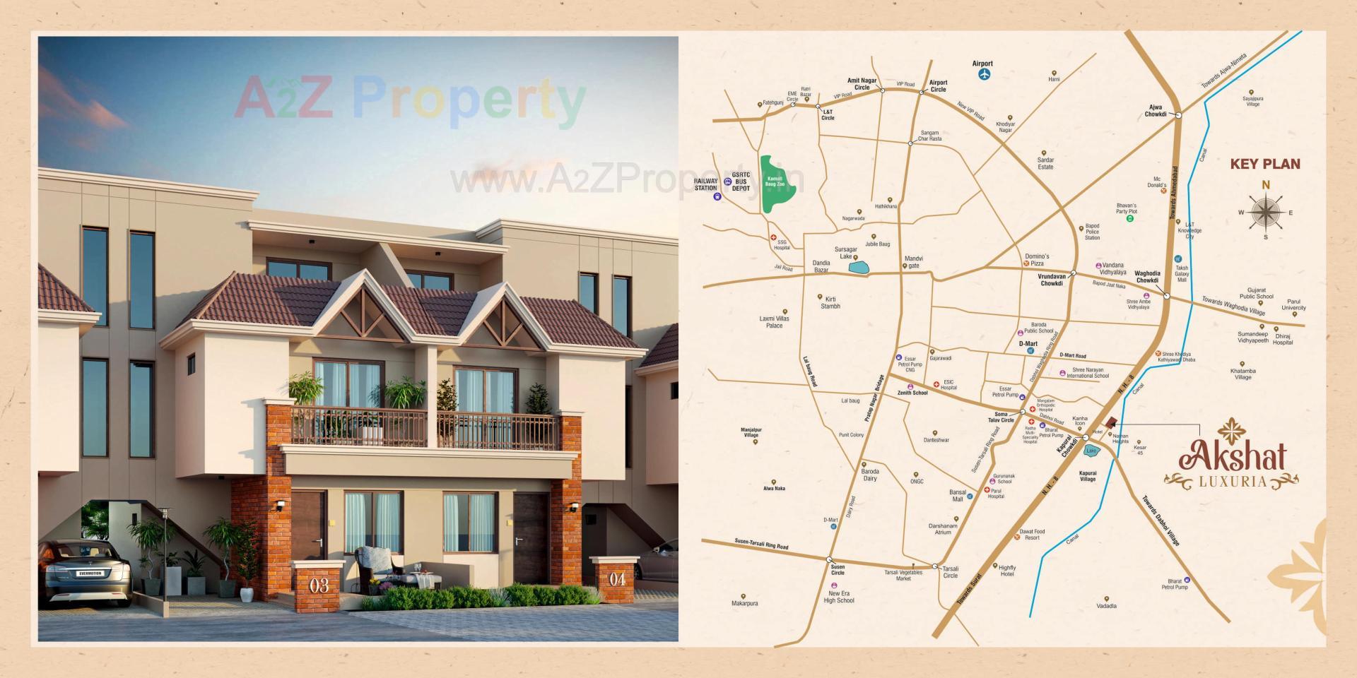  of real estate project Akshat Luxuria located at Kapurai, Vadodara, Gujarat