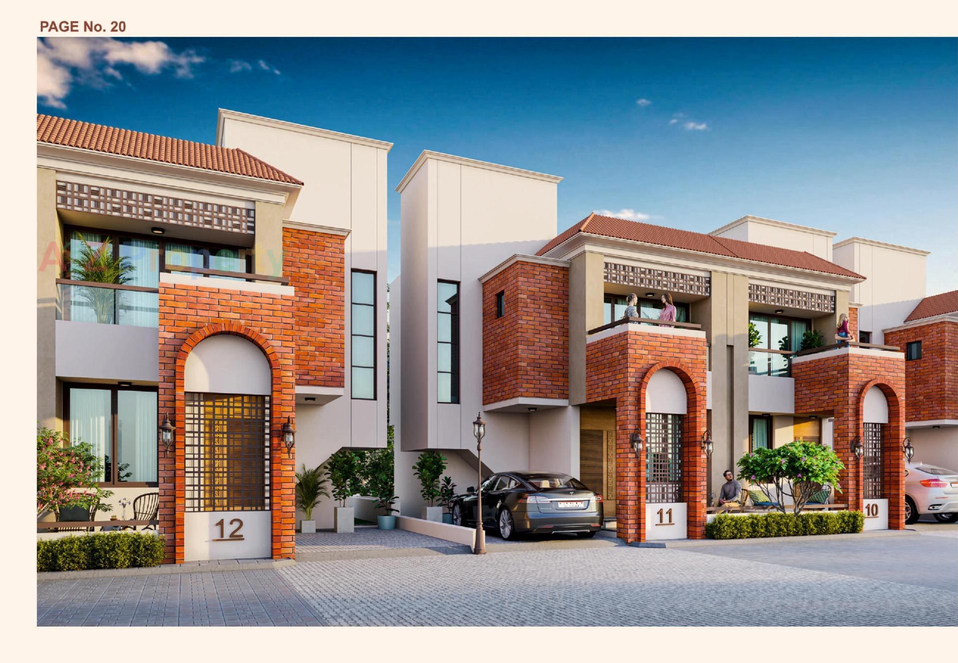 3D Elevation of real estate project Akshat Villa located at Kapurai, Vadodara, Gujarat