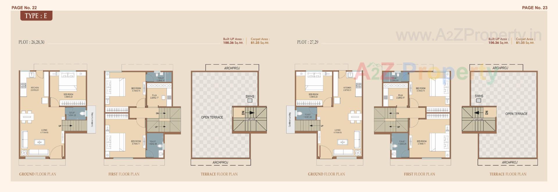 Layout of real estate project Akshat Villa located at Kapurai, Vadodara, Gujarat