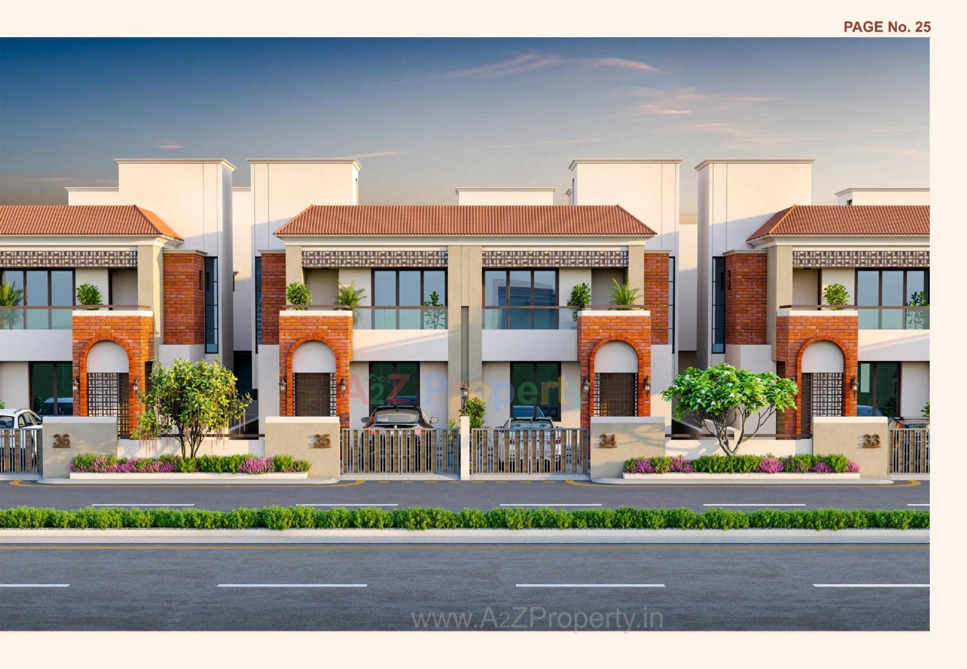 3D Elevation of real estate project Akshat Villa located at Kapurai, Vadodara, Gujarat