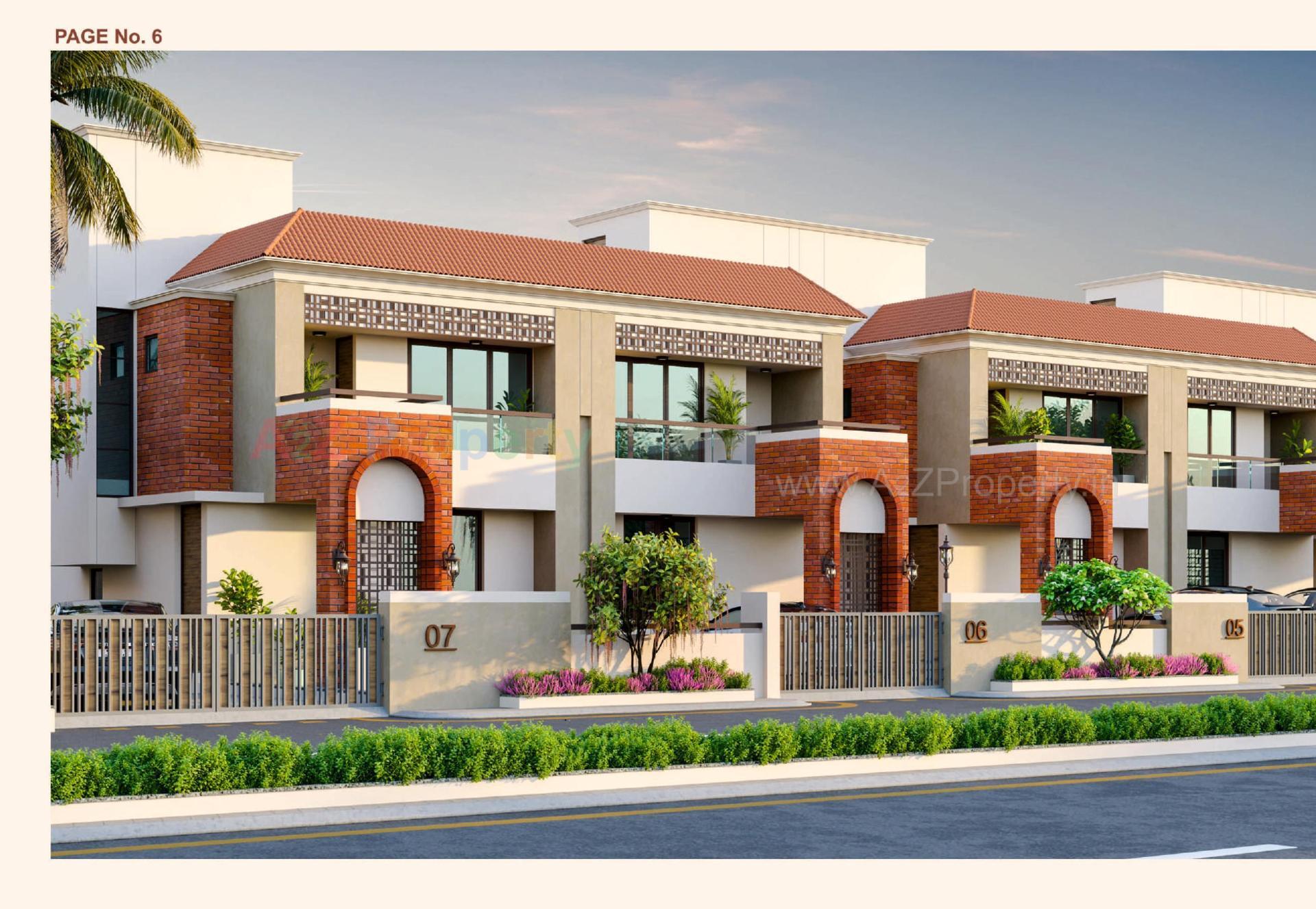 3D Elevation of real estate project Akshat Villa located at Kapurai, Vadodara, Gujarat