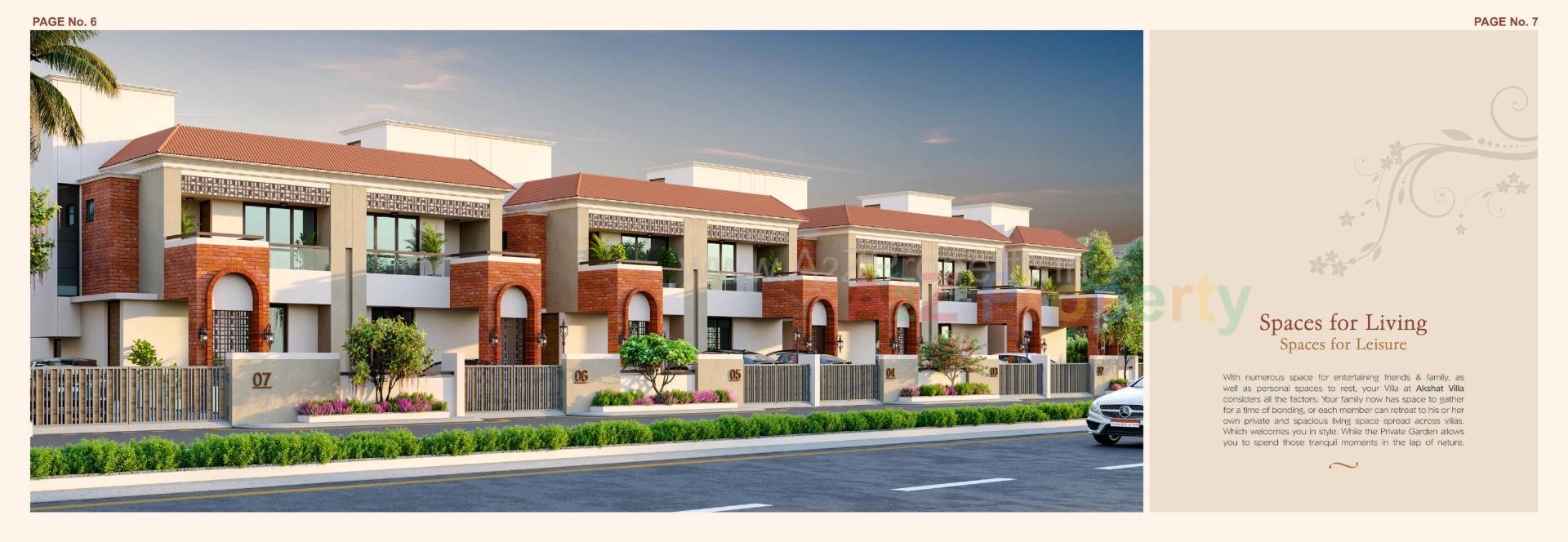 3D Elevation of real estate project Akshat Villa located at Kapurai, Vadodara, Gujarat