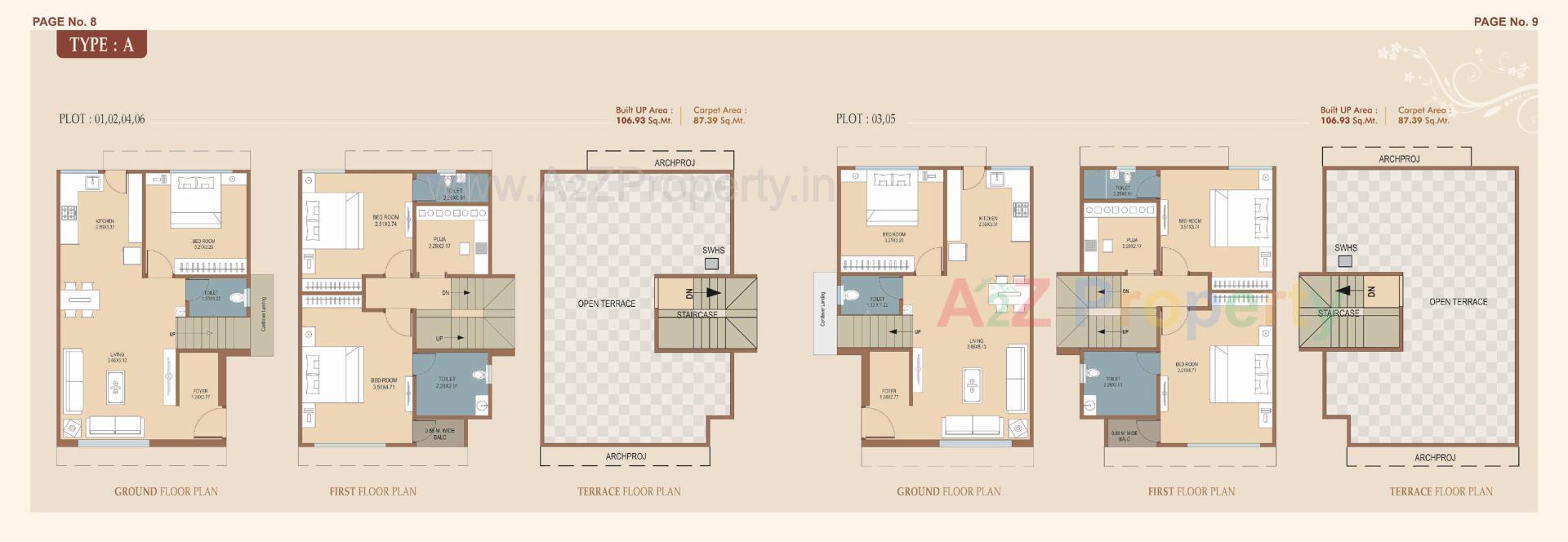 Layout of real estate project Akshat Villa located at Kapurai, Vadodara, Gujarat