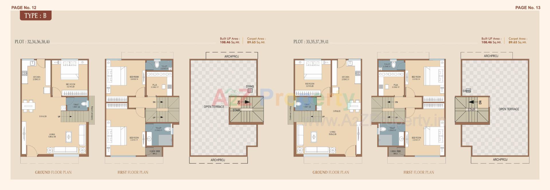 Layout of real estate project Akshat Villa located at Kapurai, Vadodara, Gujarat