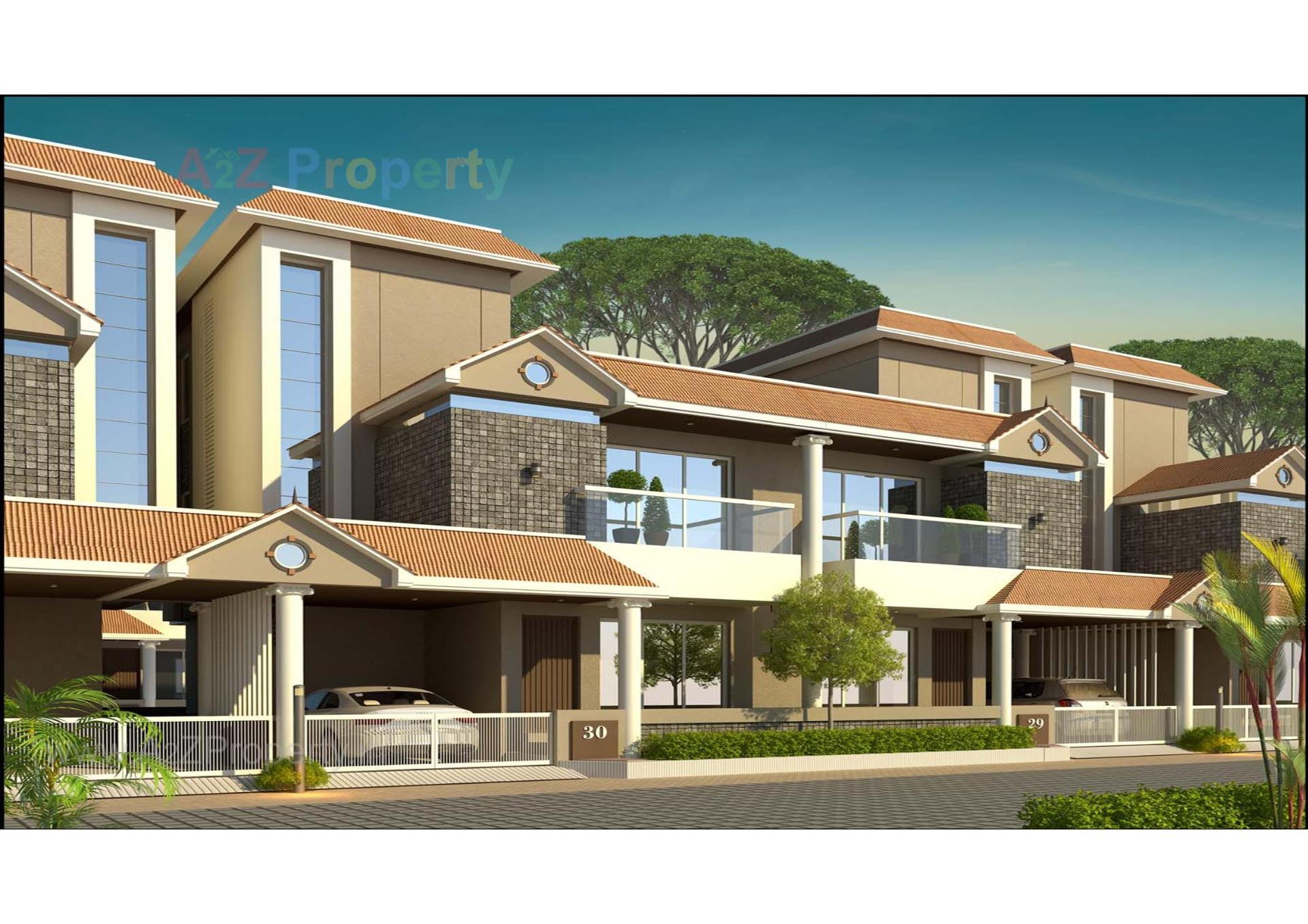 3D Elevation of real estate project Al Ameen Park located at Tandalja, Vadodara, Gujarat