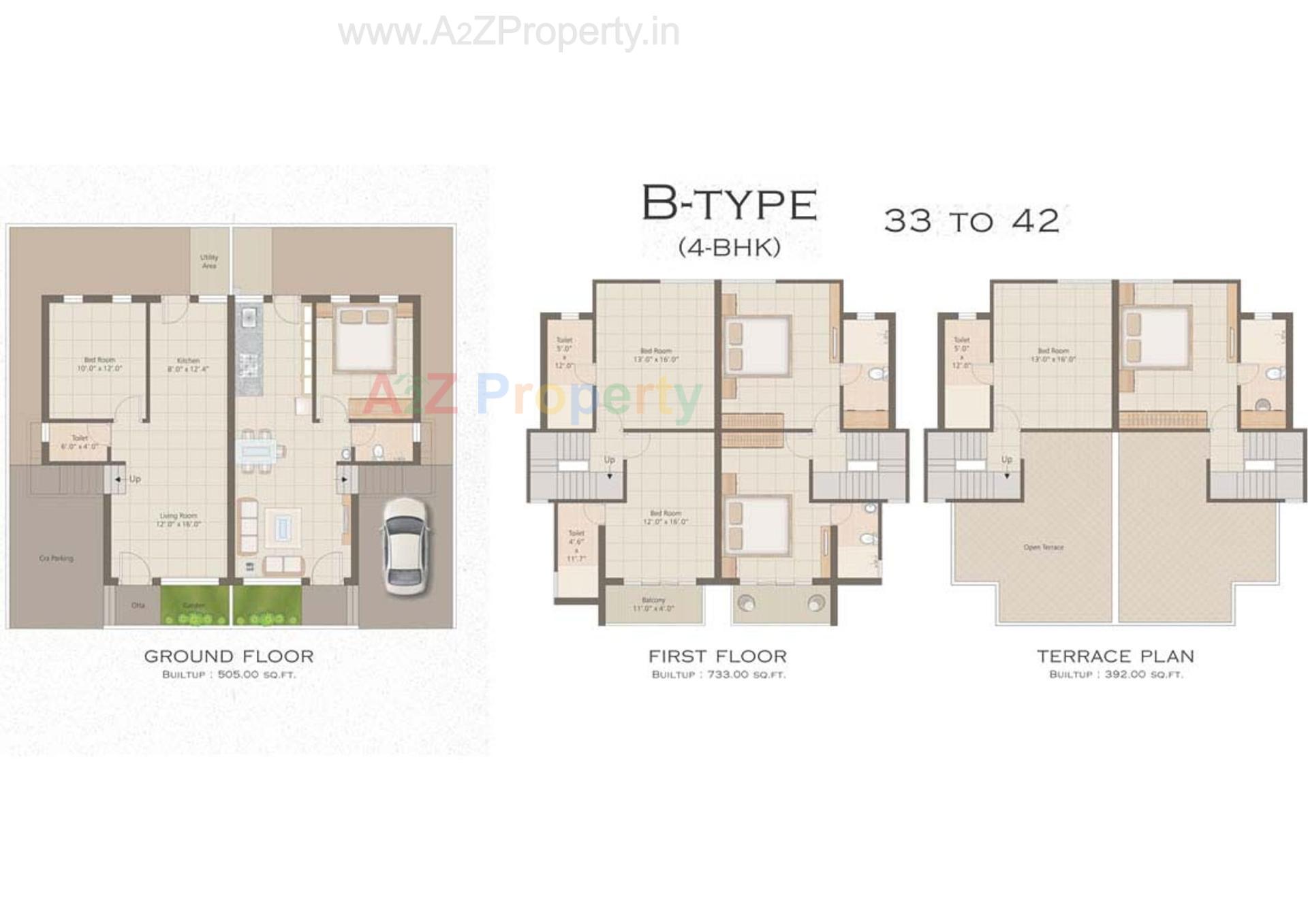 Layout of real estate project Al Ameen Park located at Tandalja, Vadodara, Gujarat