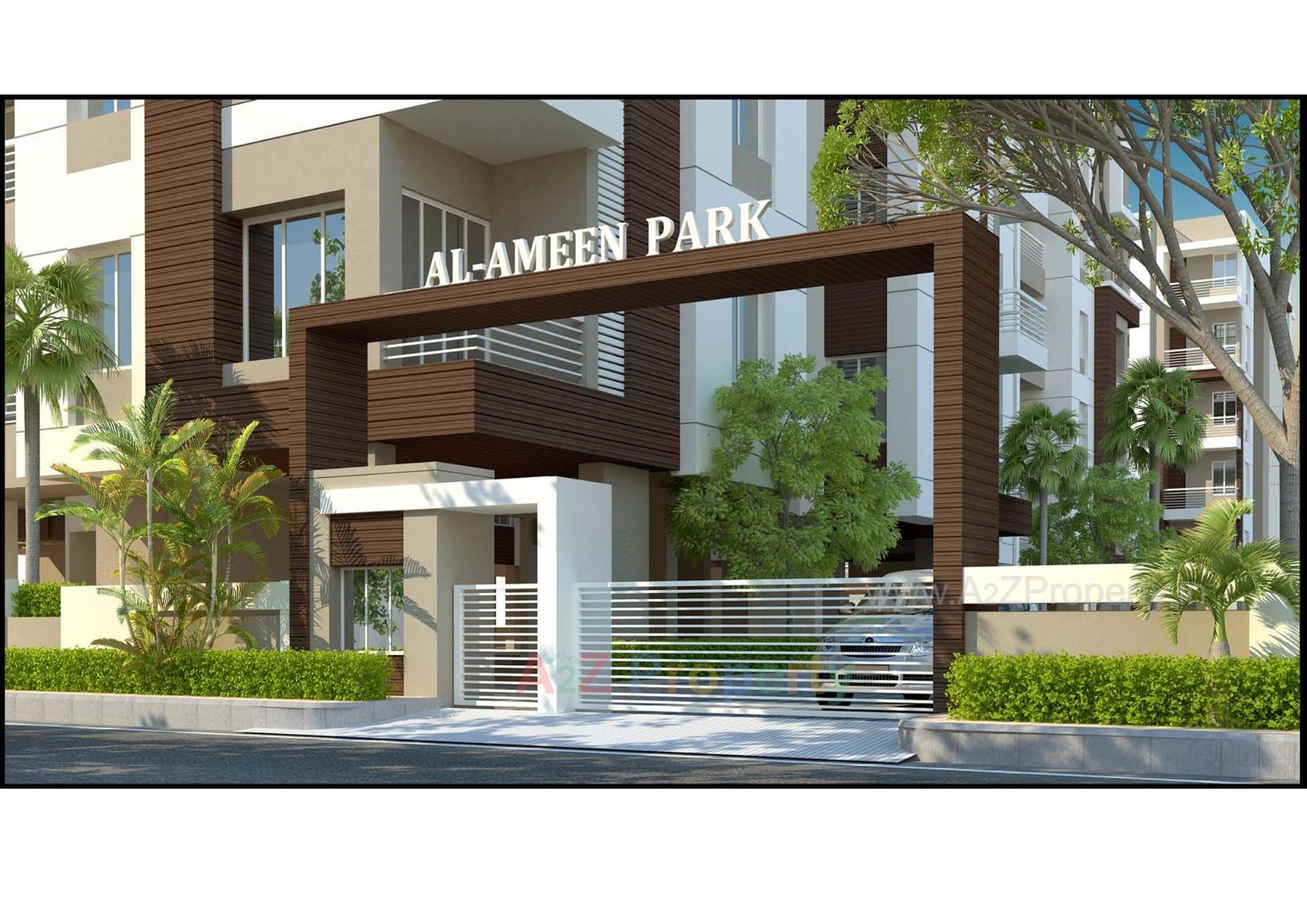 3D Elevation of real estate project Al Ameen Park located at Tandalja, Vadodara, Gujarat