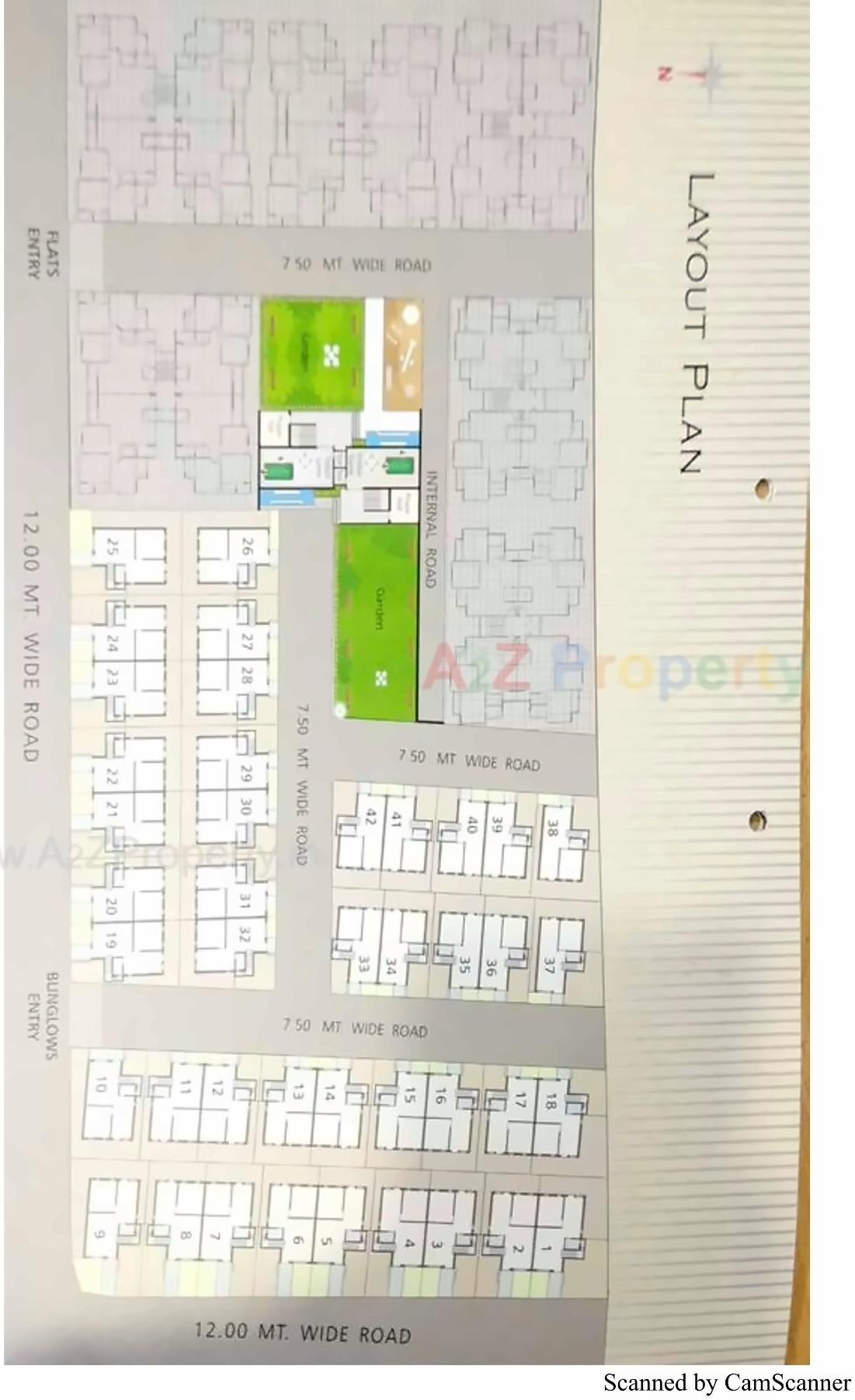 Layout of real estate project Al Ameen Park located at Tandalaja, Vadodara, Gujarat