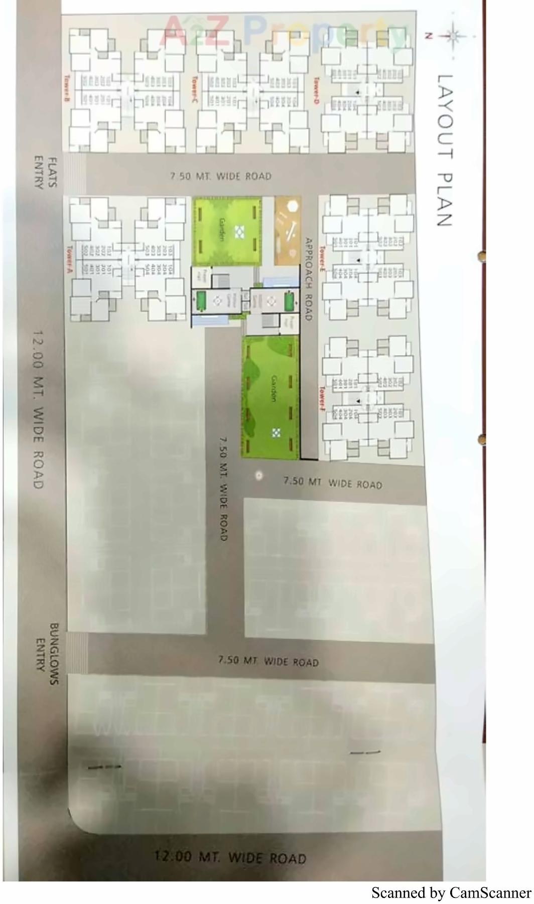 Layout of real estate project Al Ameen Park located at Tandalaja, Vadodara, Gujarat