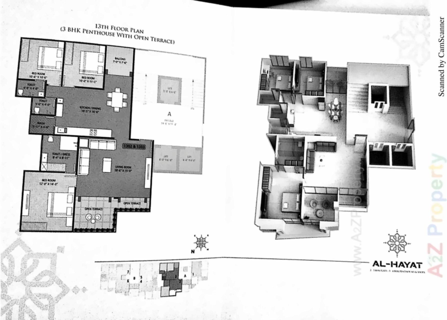 Layout of real estate project Al Hayat located at Bapod, Vadodara, Gujarat
