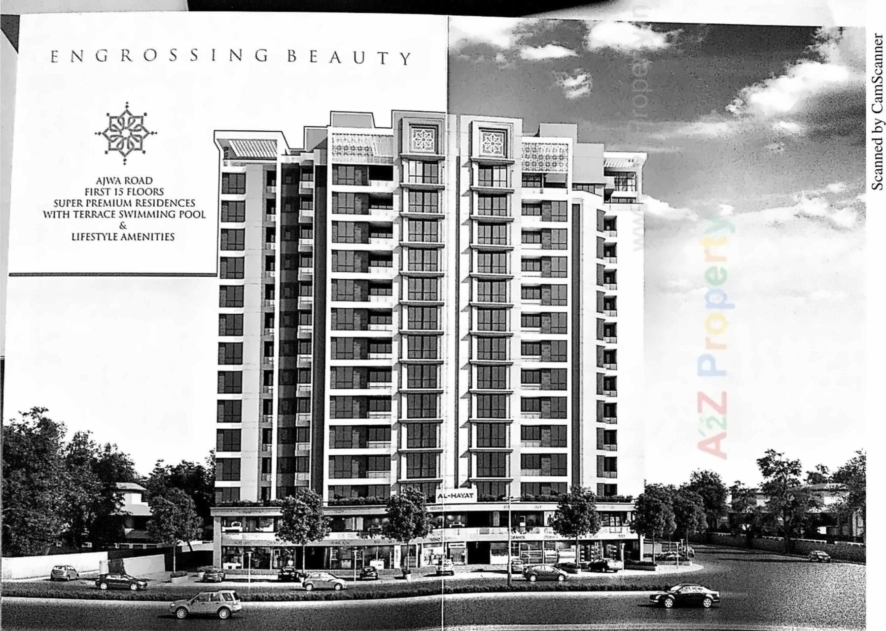 3D Elevation of real estate project Al Hayat located at Bapod, Vadodara, Gujarat