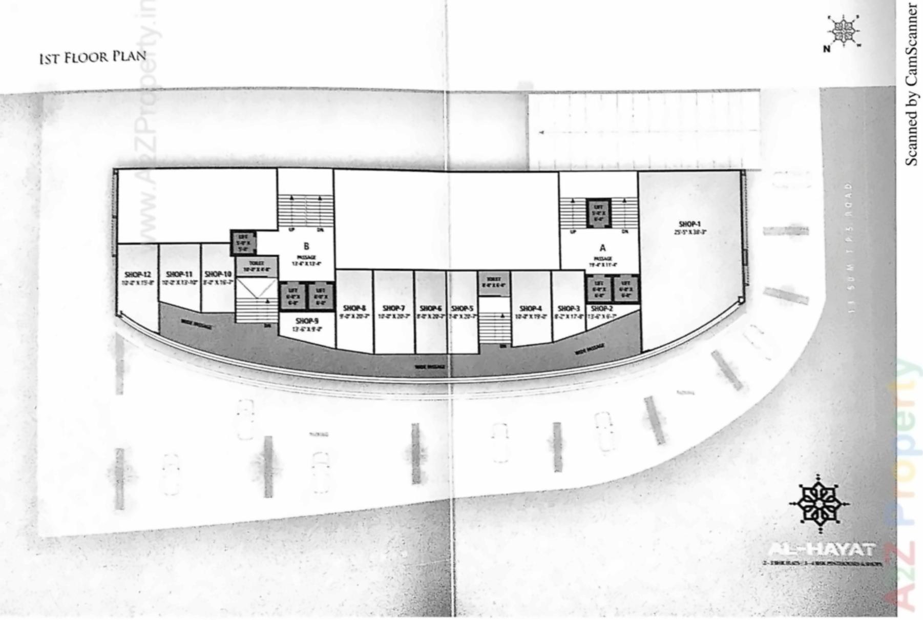 Layout of real estate project Al Hayat located at Bapod, Vadodara, Gujarat